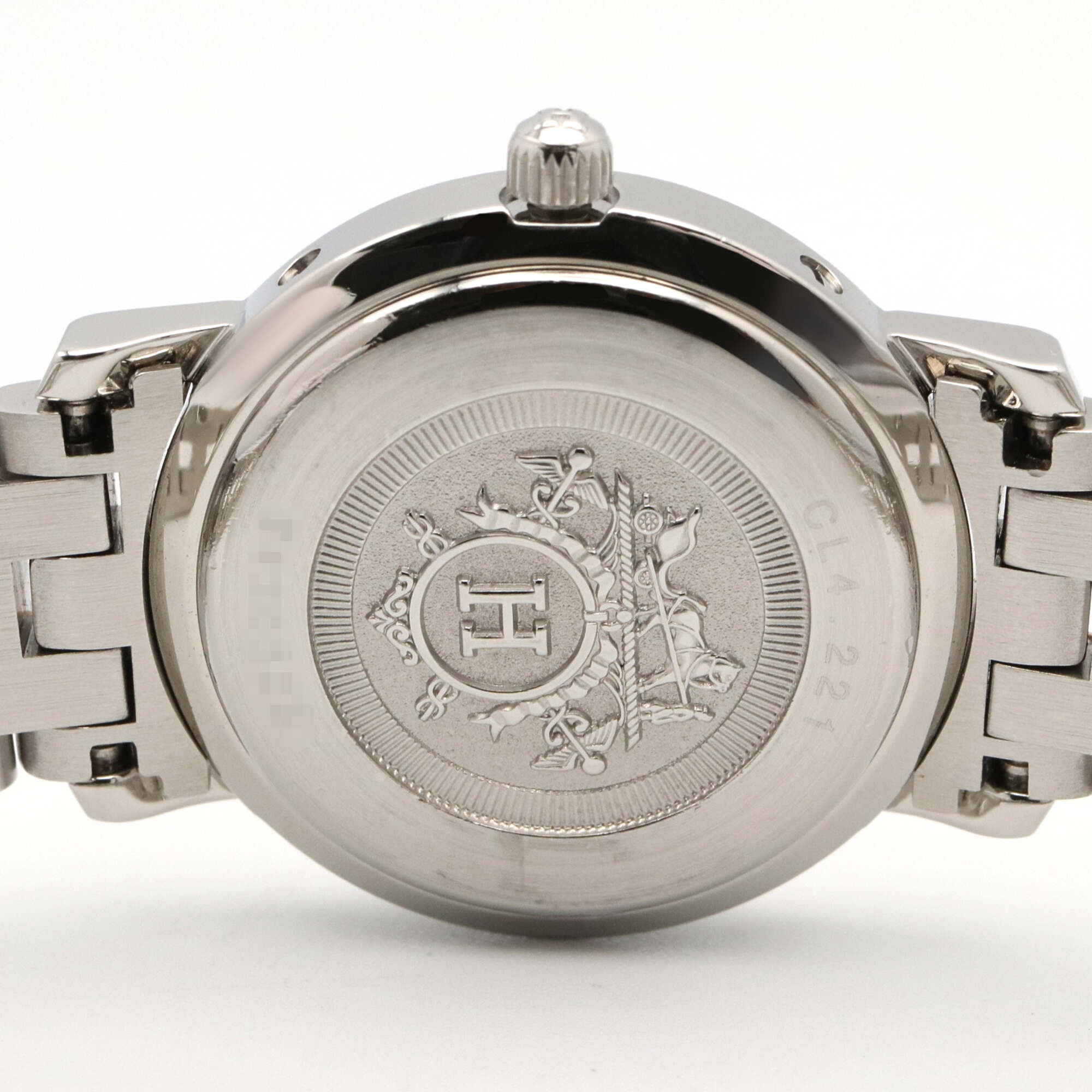 Hermes Clipper Nacre CL4.221 roze schelpwijzerplaat 23 mm horloge