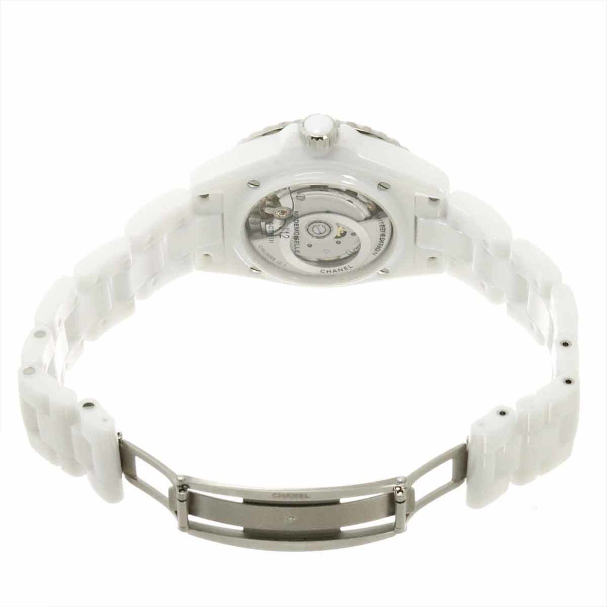 Chanel Mademoiselle J12 La Pausa H7481 met witte wijzerplaat 39mm Horloge