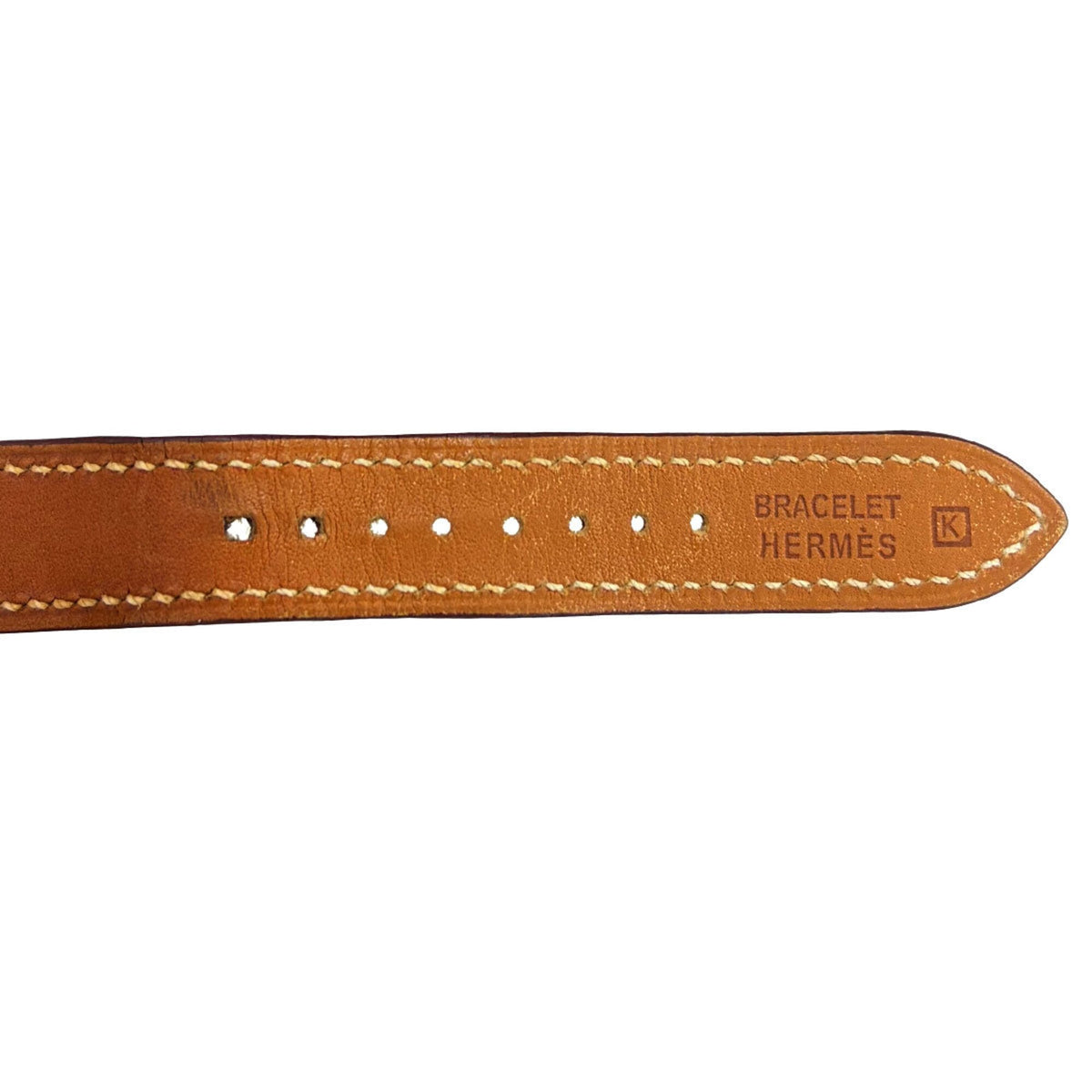 Hermes H-horloge met zilveren wijzerplaat, 21 mm