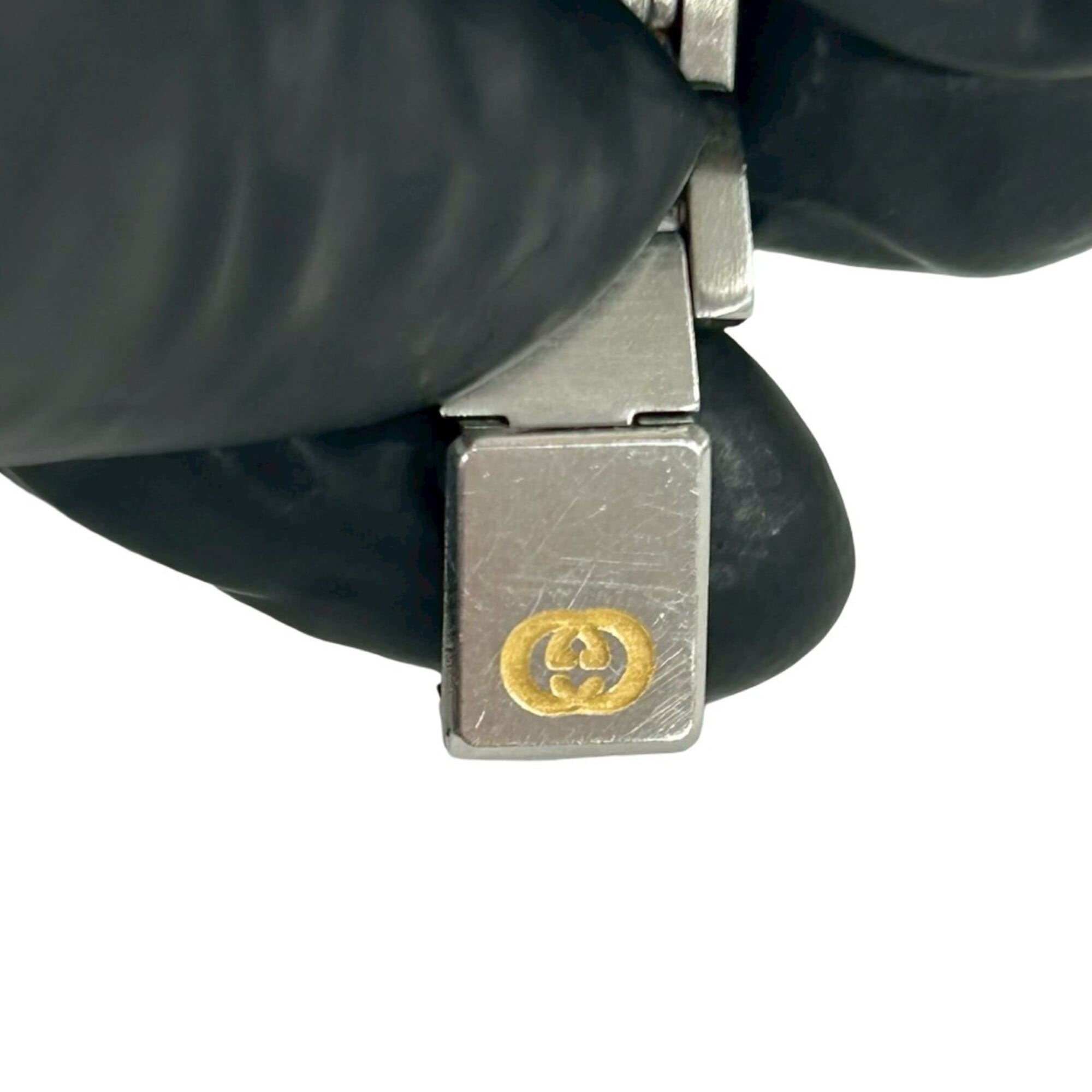 GUCCI 9000L Logo Engraved Stainless Steel Quartz Wrist Silver 26018