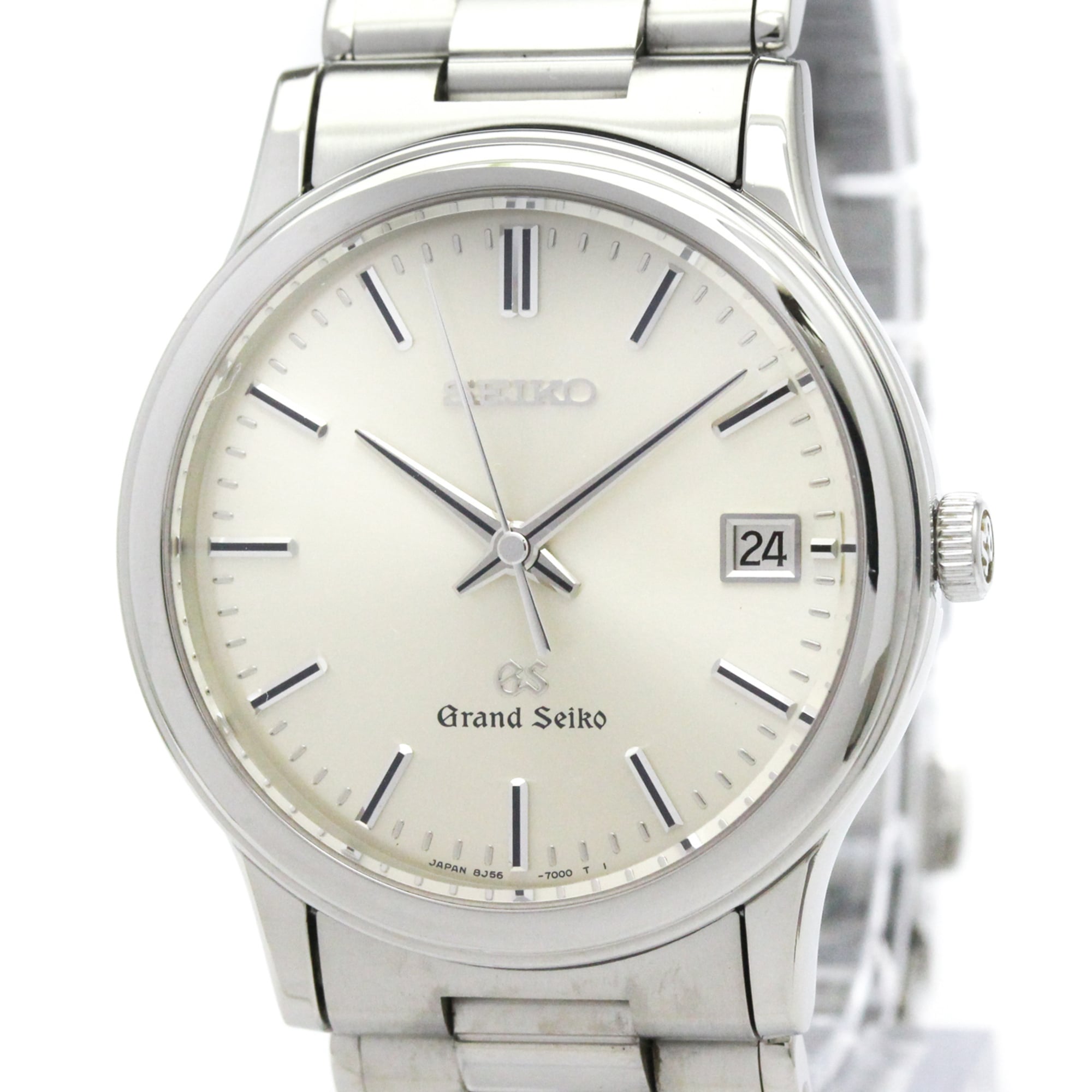 Montre Grand Seiko SBGF013 (8J56-7000) à cadran argenté, 34 mm
