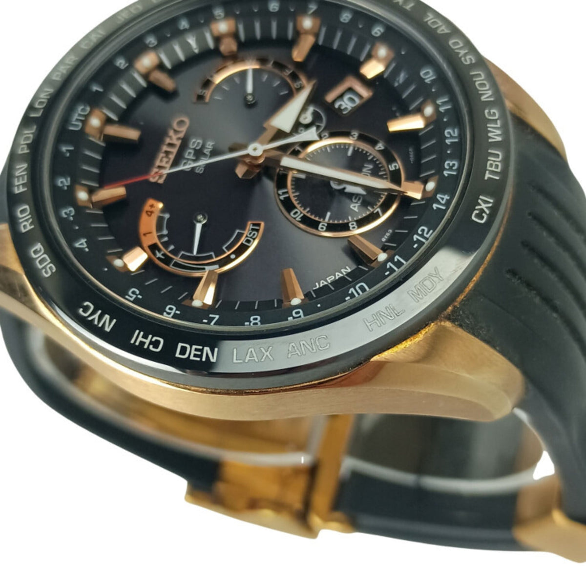 Seiko Astron GPS 8X-Serie Dual Time 8X53-0AC0 8X53-0AC0 SBXB055 Schwarz Zifferblatt 45 mm Uhr