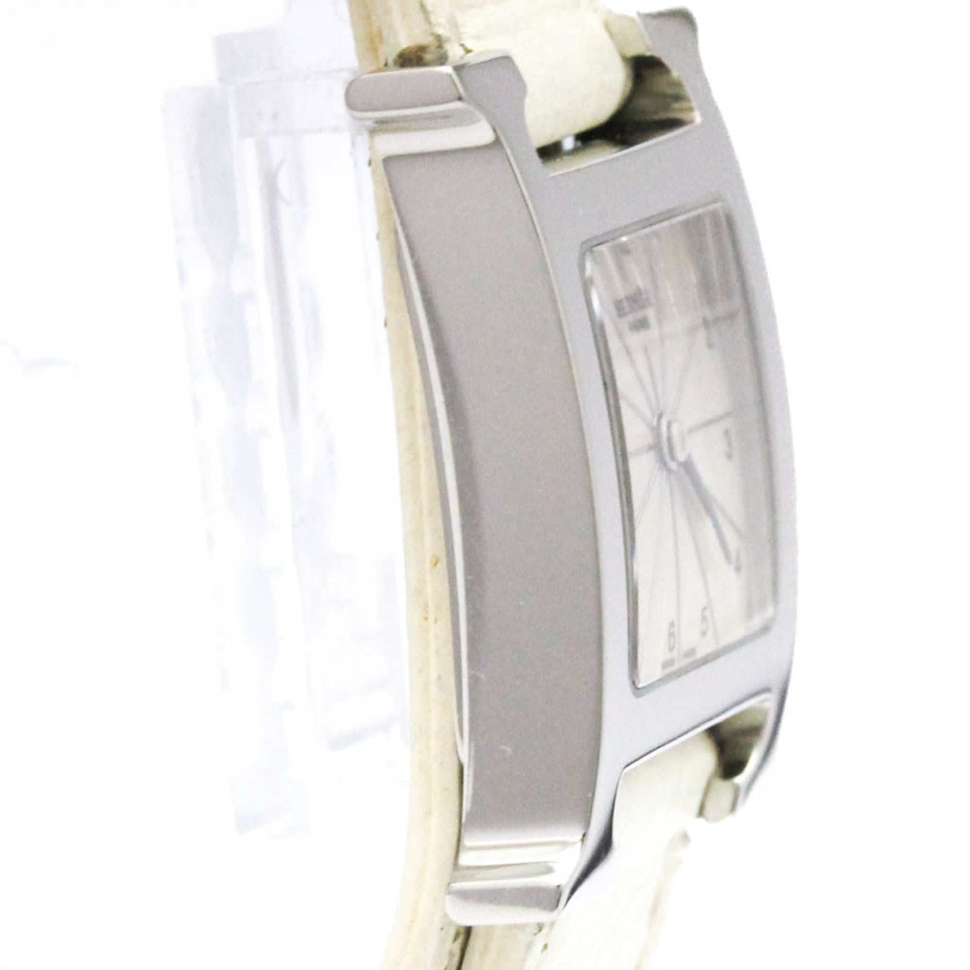 HERMES H Watch Double Tour stalen quartz dameshorloge HH1.210