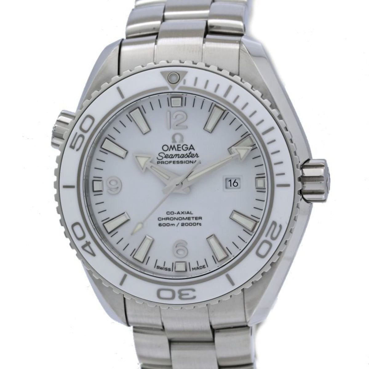Omega Seamaster Planet Ocean 600 Co-Axial 232.30.38.20.04.001 White Dial 38mm Watch