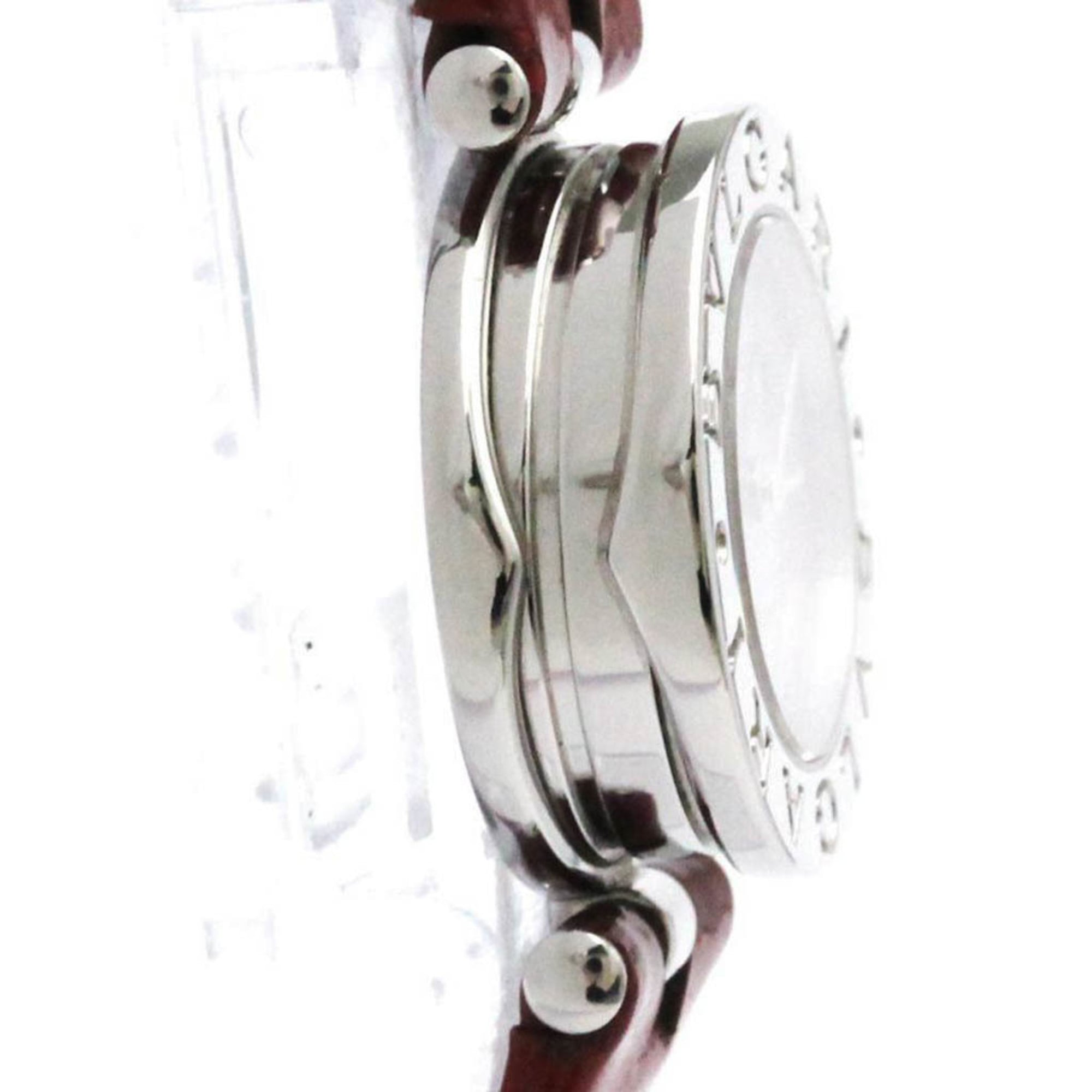 BVLGARI B-Zero1 Damenuhr aus Edelstahl mit blauem Perlmuttzifferblatt BZ22S