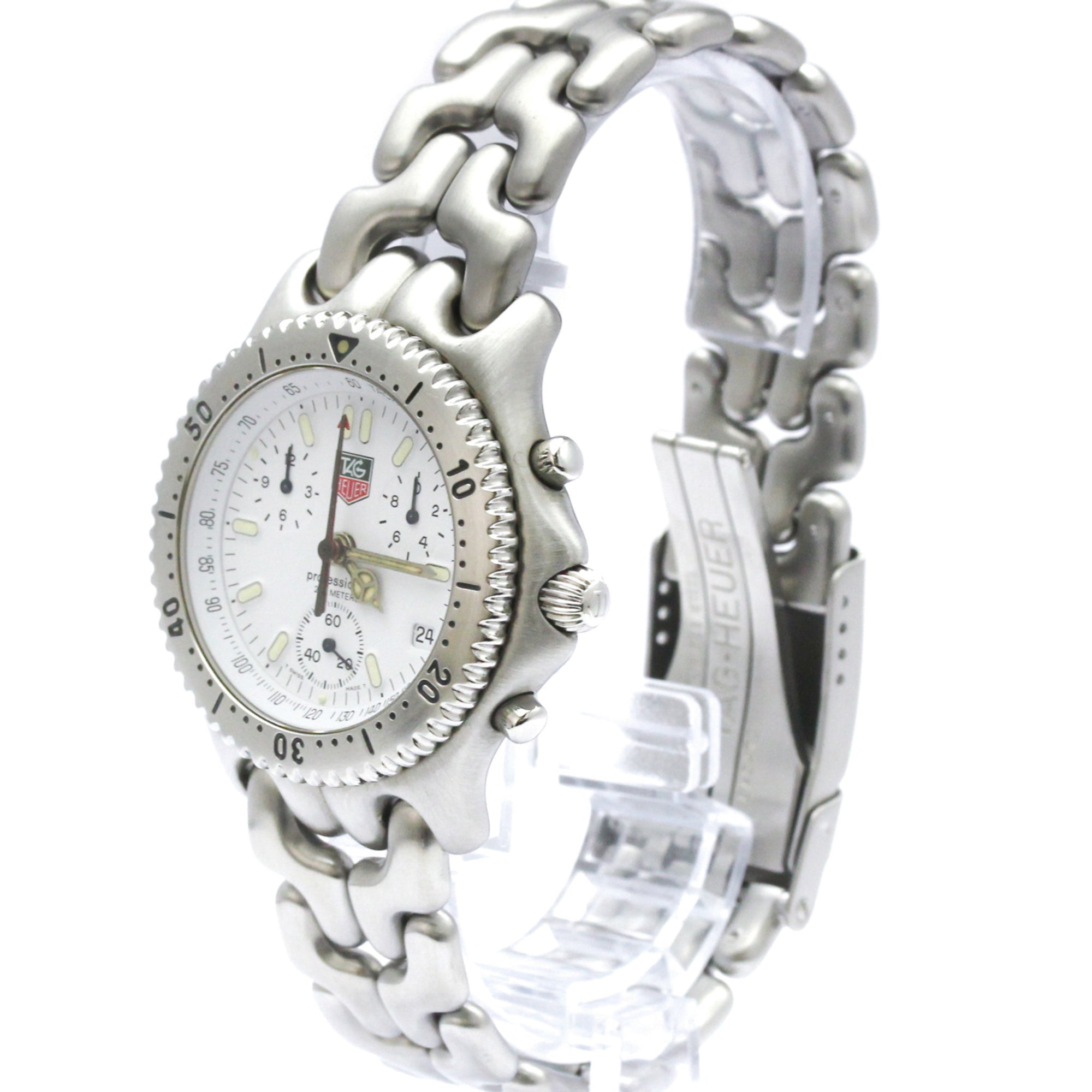 TAG HEUER Sel Chronograph Steel Quartz Mens Watch CG1112 Polished