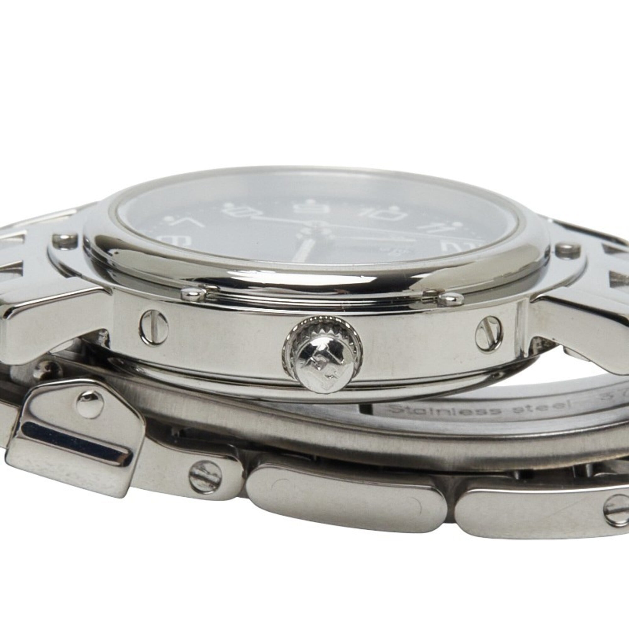 Hermes Clipper CL4.210 quartz navy dial stainless steel wo HERMES