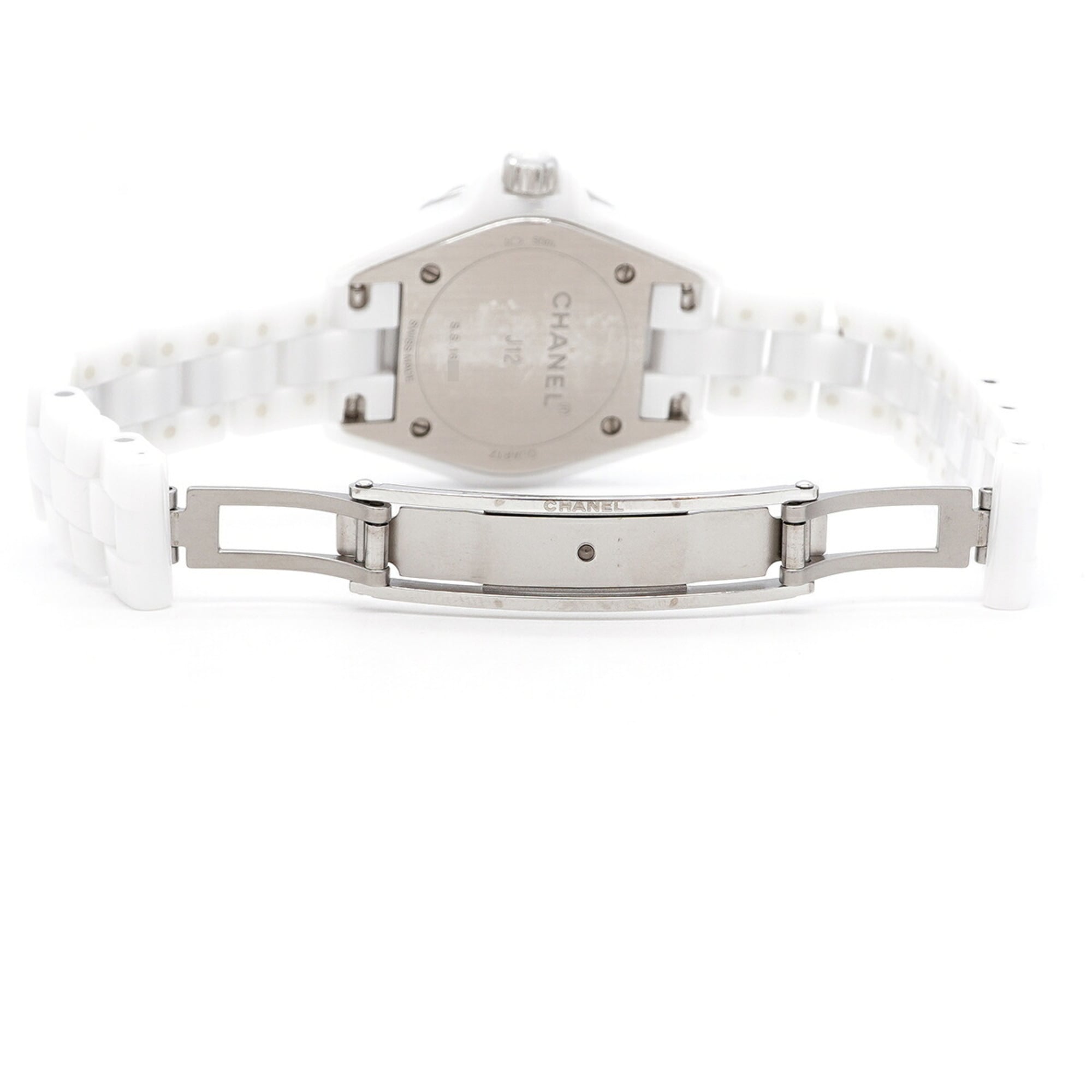 Chanel J12 Diamond H2572 White Dial 28mm Watch