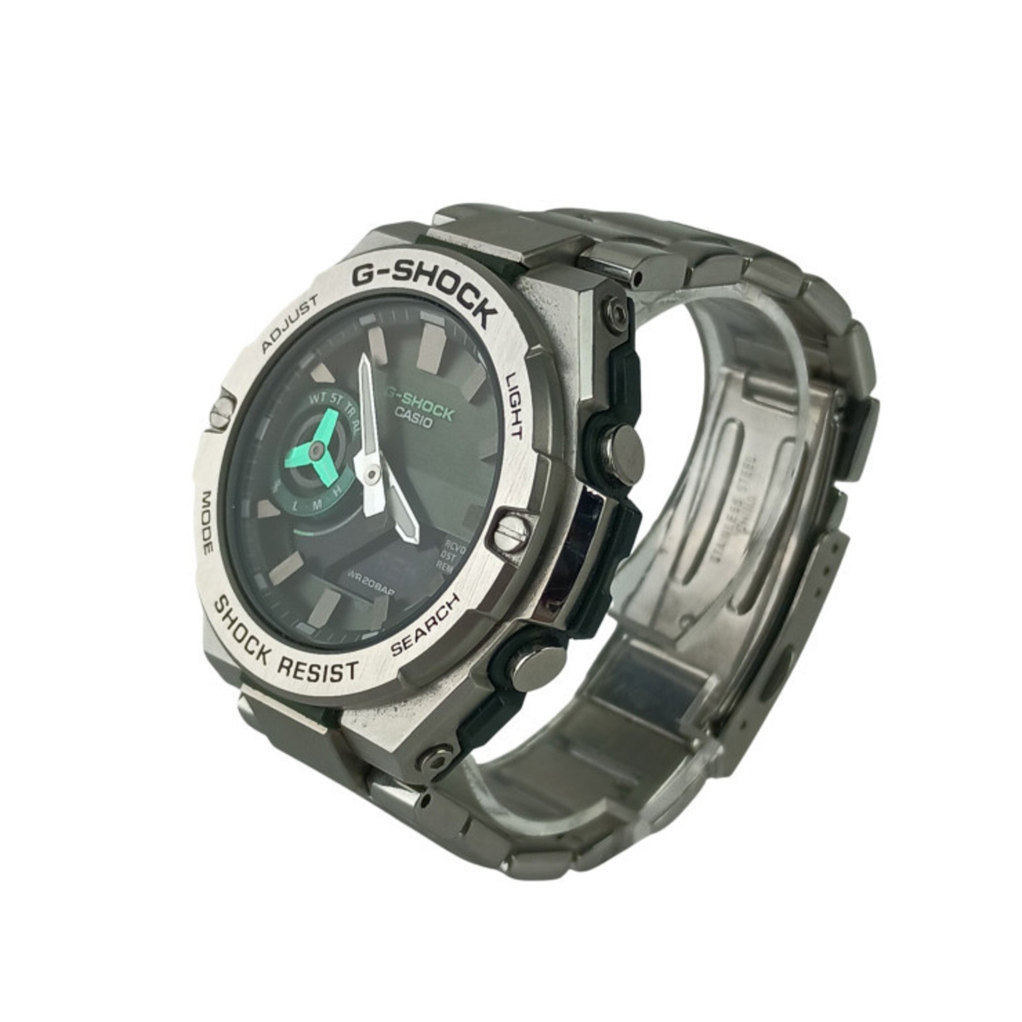CASIO GSHOCK GSTEEL GSTB500 Series Watch (GSTB500AD3AJF) Khaki Dial Silver Resin/Stainless Steel Men's