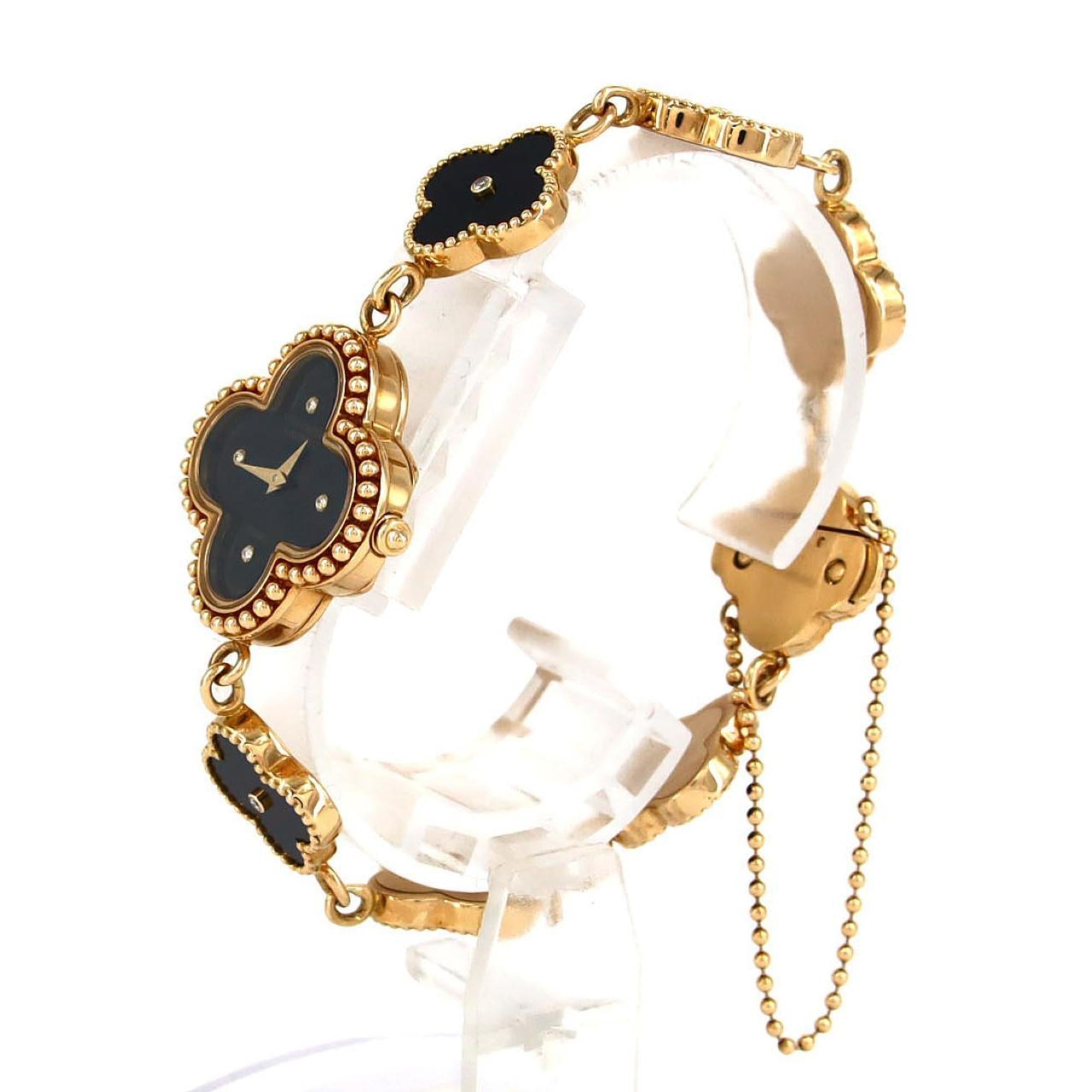 Van Cleef & Arpels Alhambra YG 4P 122974 Quartz Watch