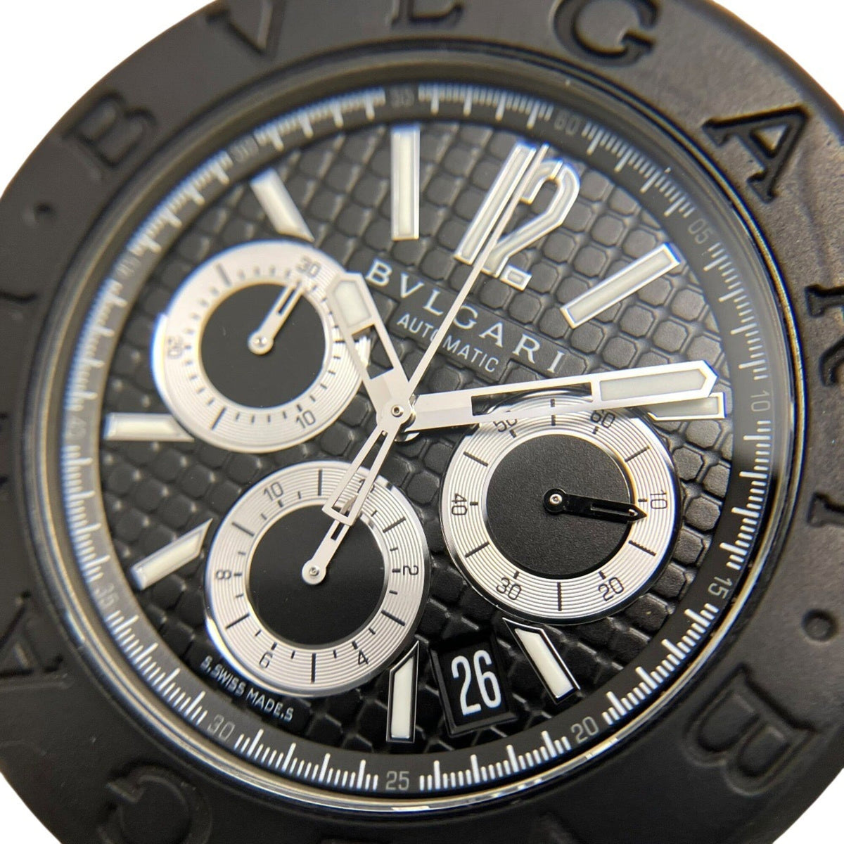 Montre Bvlgari Bulgari BVLGARI Diagono DG42SVCH Noir cadran 45 mm