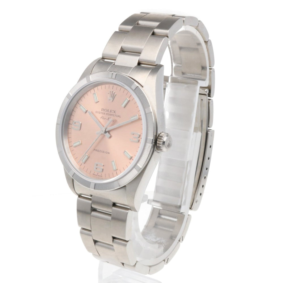 Rolex Air-King Oyster Perpetual 14010M Pink Dial 34mm Watch