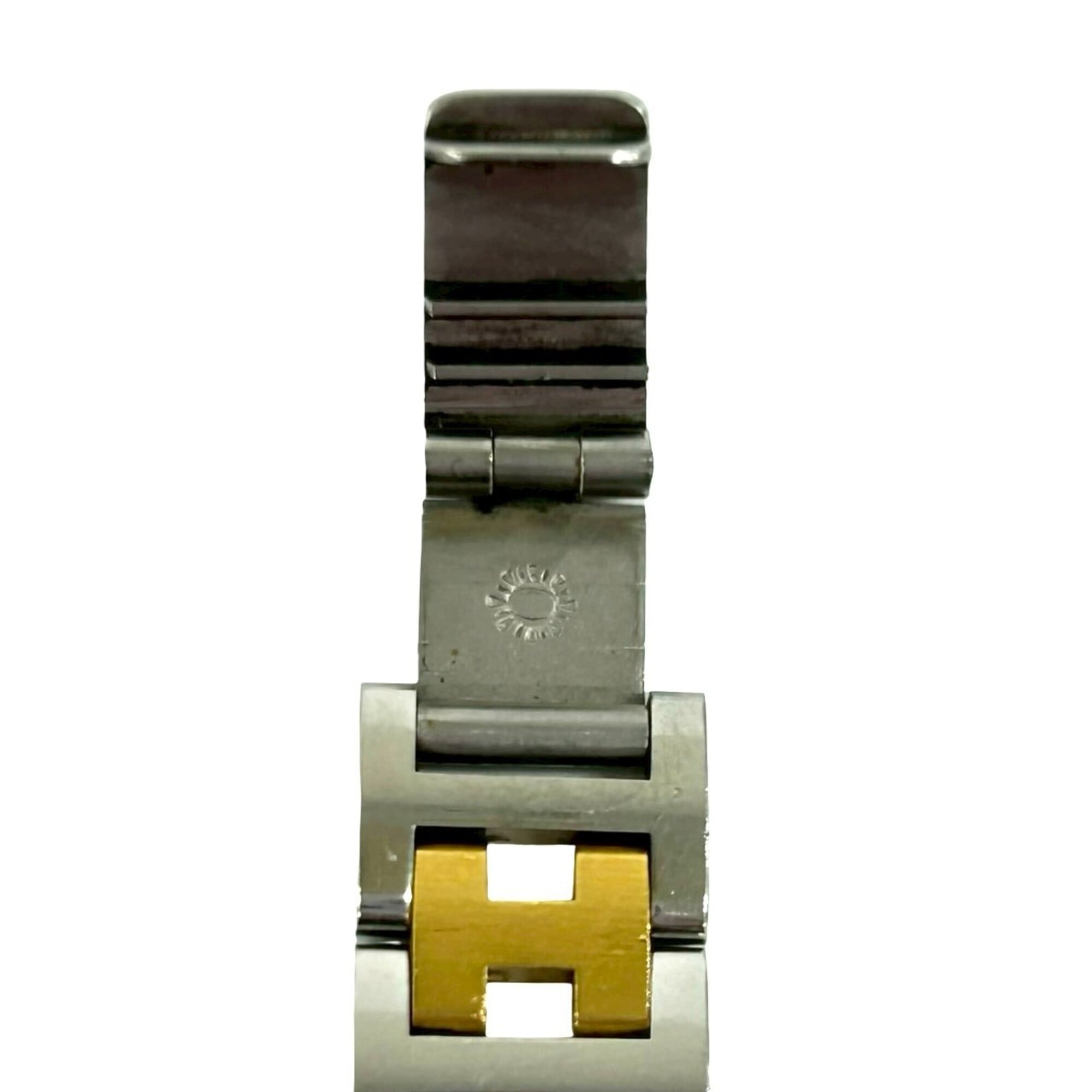 HERMES Vintage Clipper Logo Engraved Stainless Steel GP Wristwatch Sil