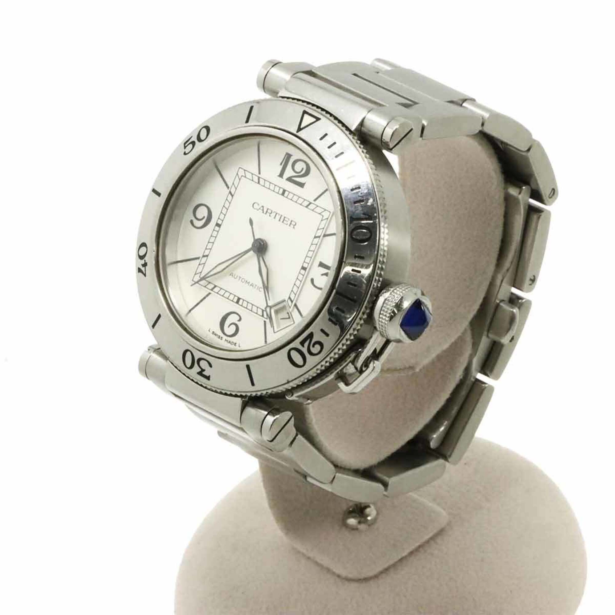 Montre Cartier Pasha Seatimer W31080M7 à cadran argenté 40mm