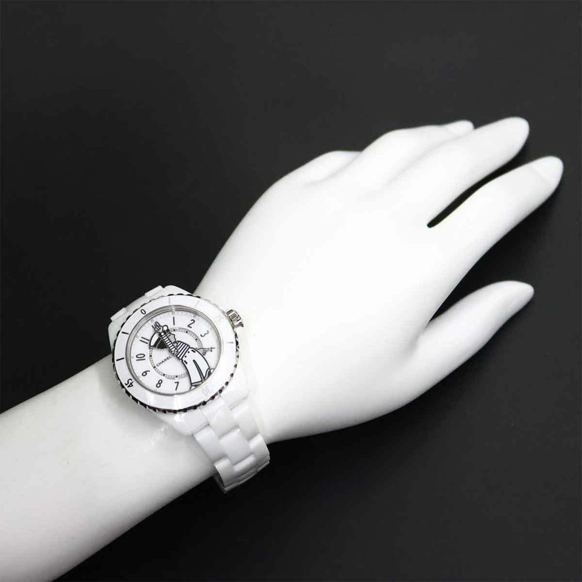 Chanel Mademoiselle J12 La Pausa H7481 met witte wijzerplaat 39mm Horloge