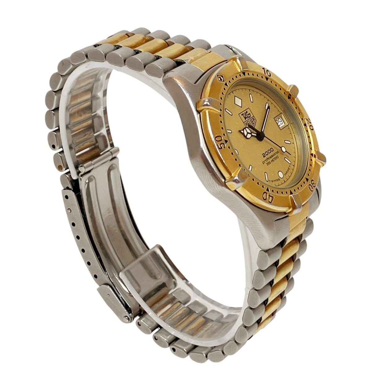 Montre TAG Heuer Professional 2000 964015, cadran doré, 33 mm