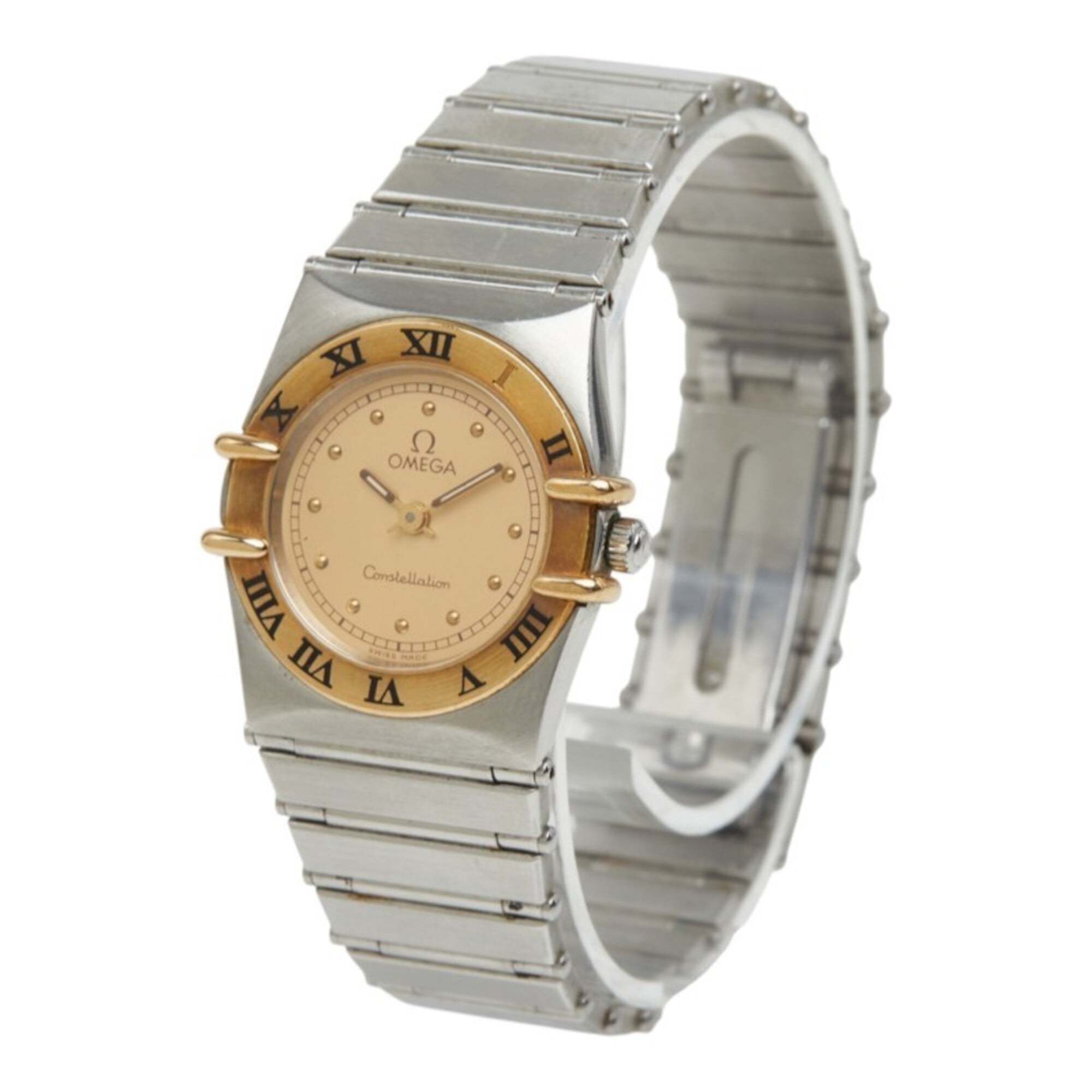 Omega Constellation mit goldenem Zifferblatt, 21 mm Uhr