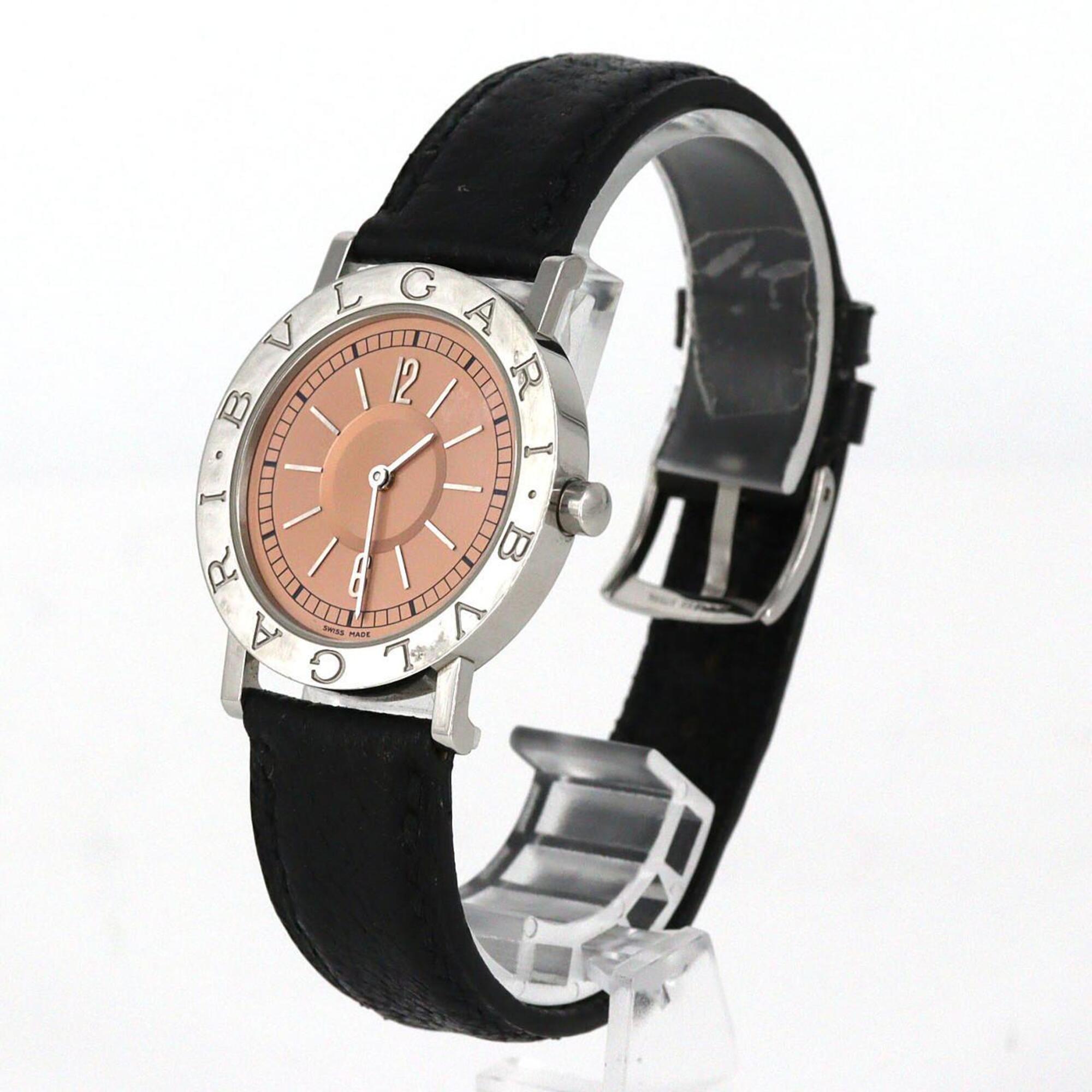 Bvlgari BB33SL horloge met roze wijzerplaat, 33 mm