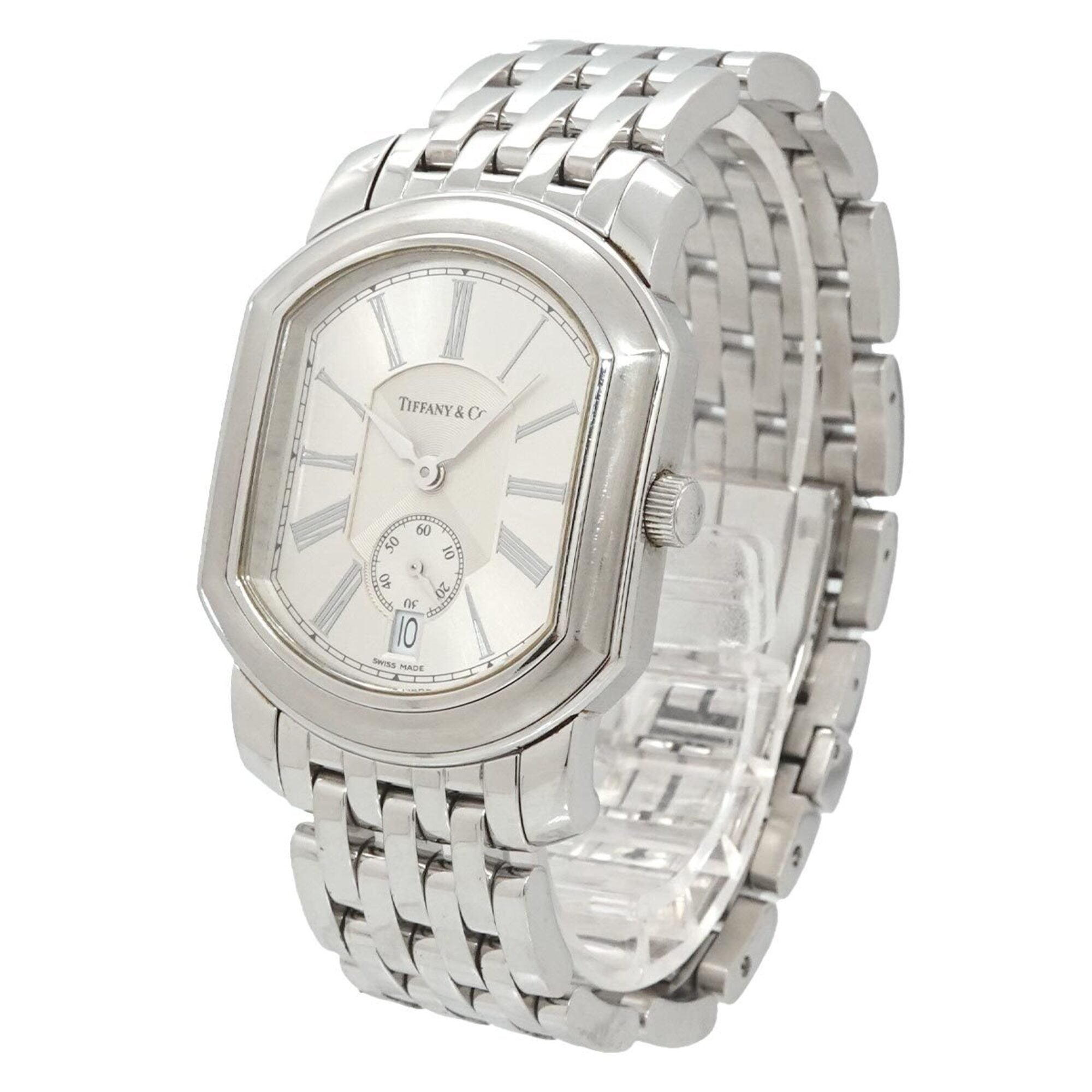Tiffany & Co. Mark Coupe Date Silver Small Seconds Quartz