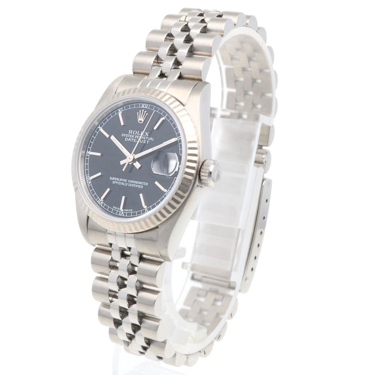 Rolex Datejust Oyster Perpetual 68274 Schwarz Zifferblatt 31 mm Uhr