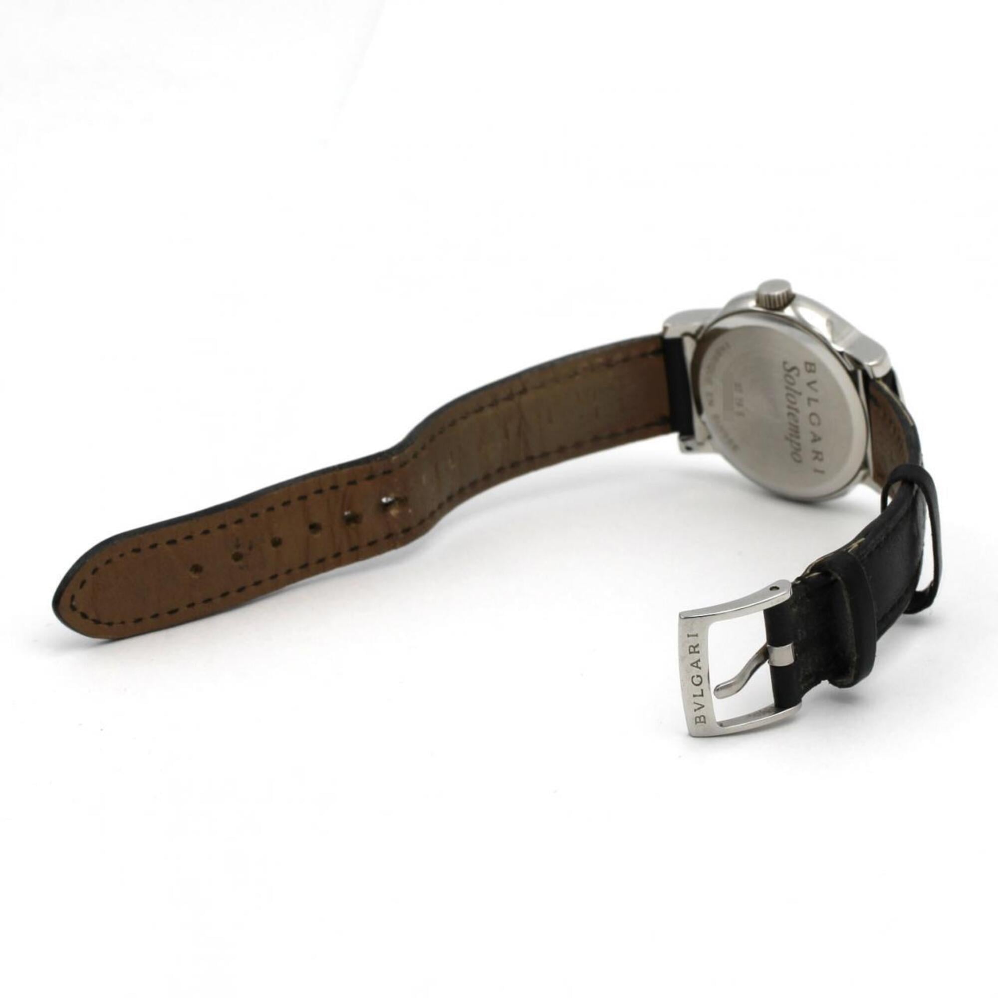 Montre Bvlgari Bulgari Solotempo ST29S/ST29C6SLD, cadran argenté, 29 mm