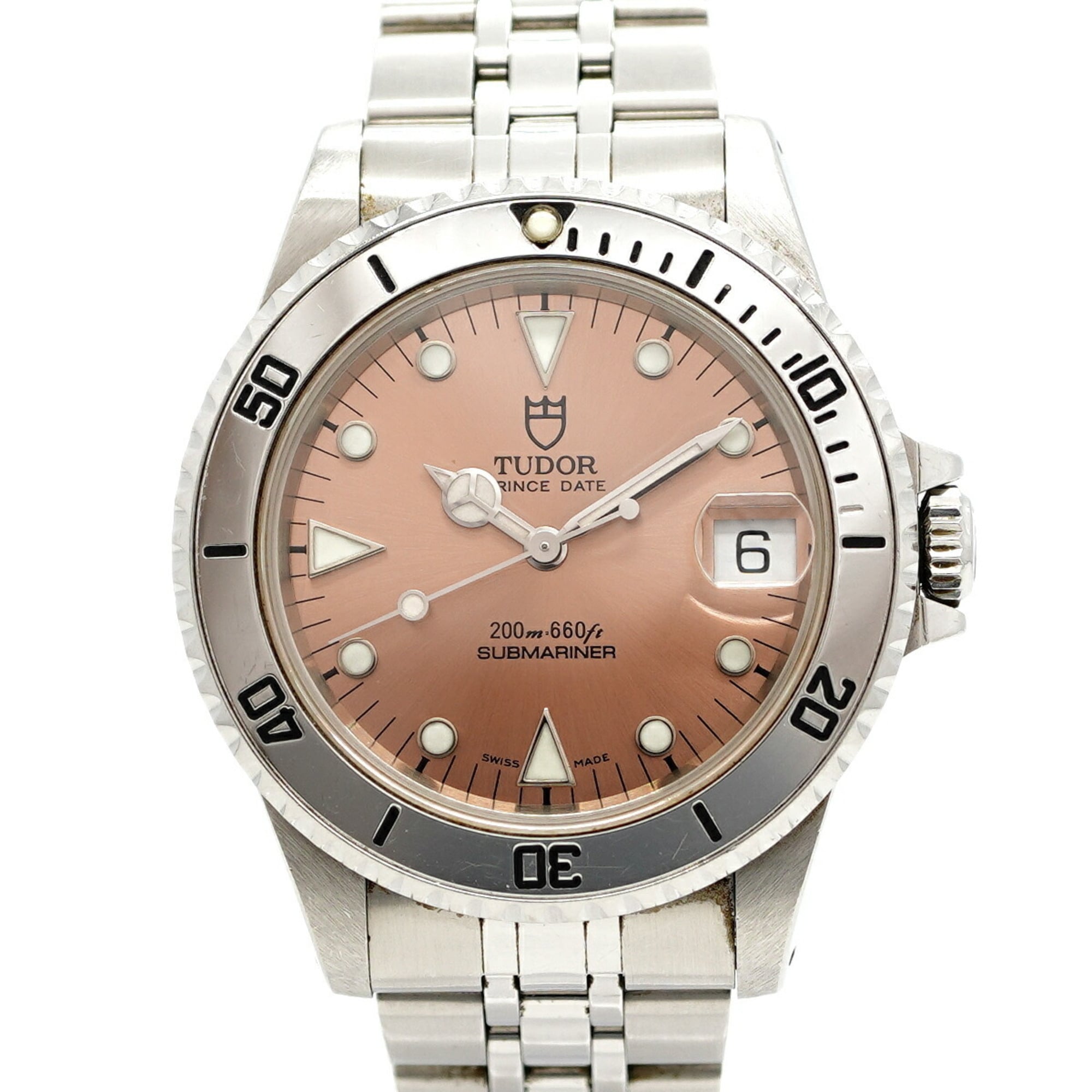 Tudor Prince Date Submariner 75190 Pink Dial Watch (Boys' Size)