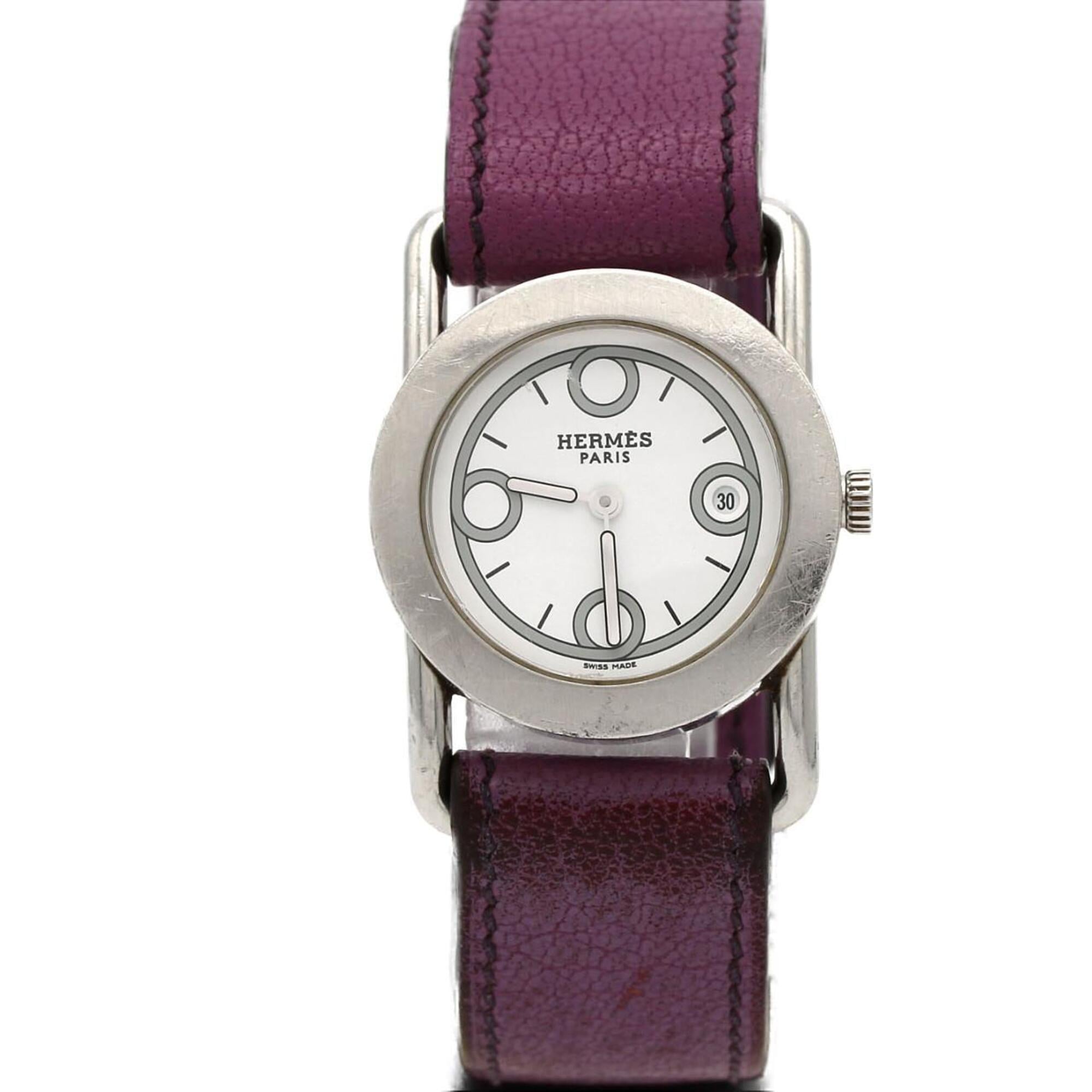 Hermes Barenia Ronde BR1.210 White Dial 28mm Watch