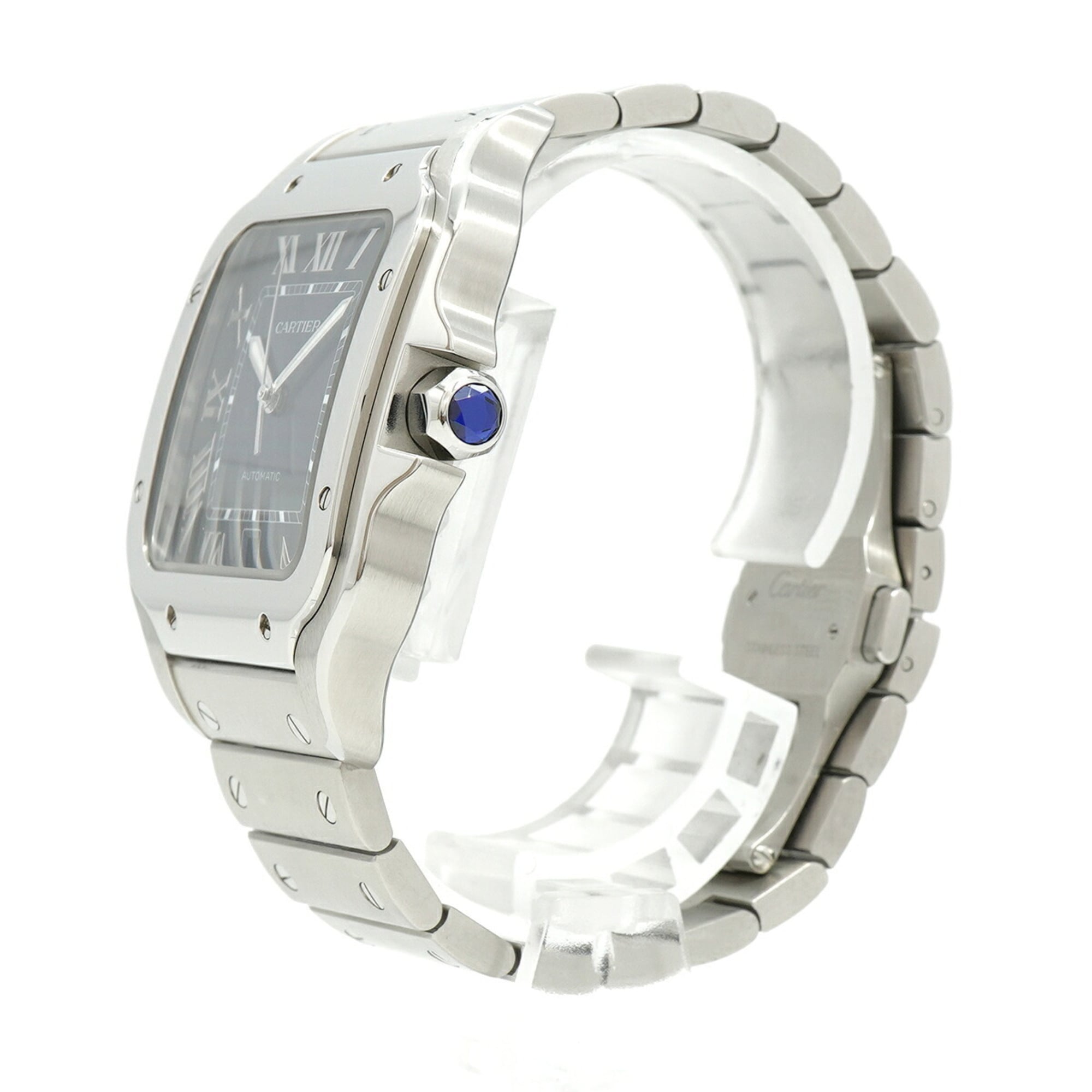 Montre Cartier Santos de LM WSSA0030, cadran bleu, 37 mm