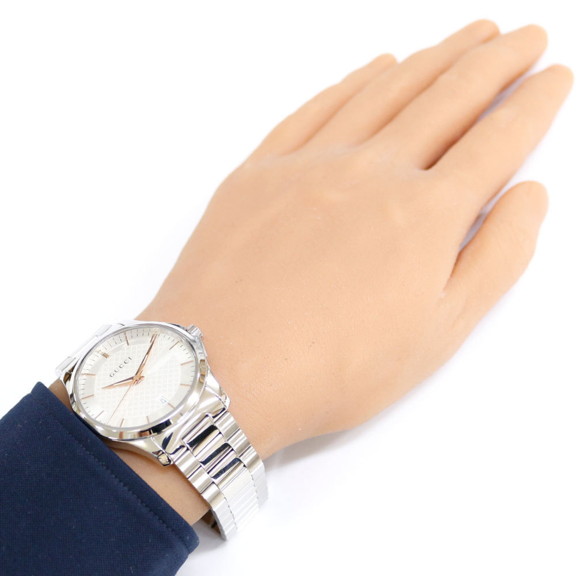 Gucci G-Timeless Watch, Stainless Steel, YA126442 (126.4), Quartz, Men