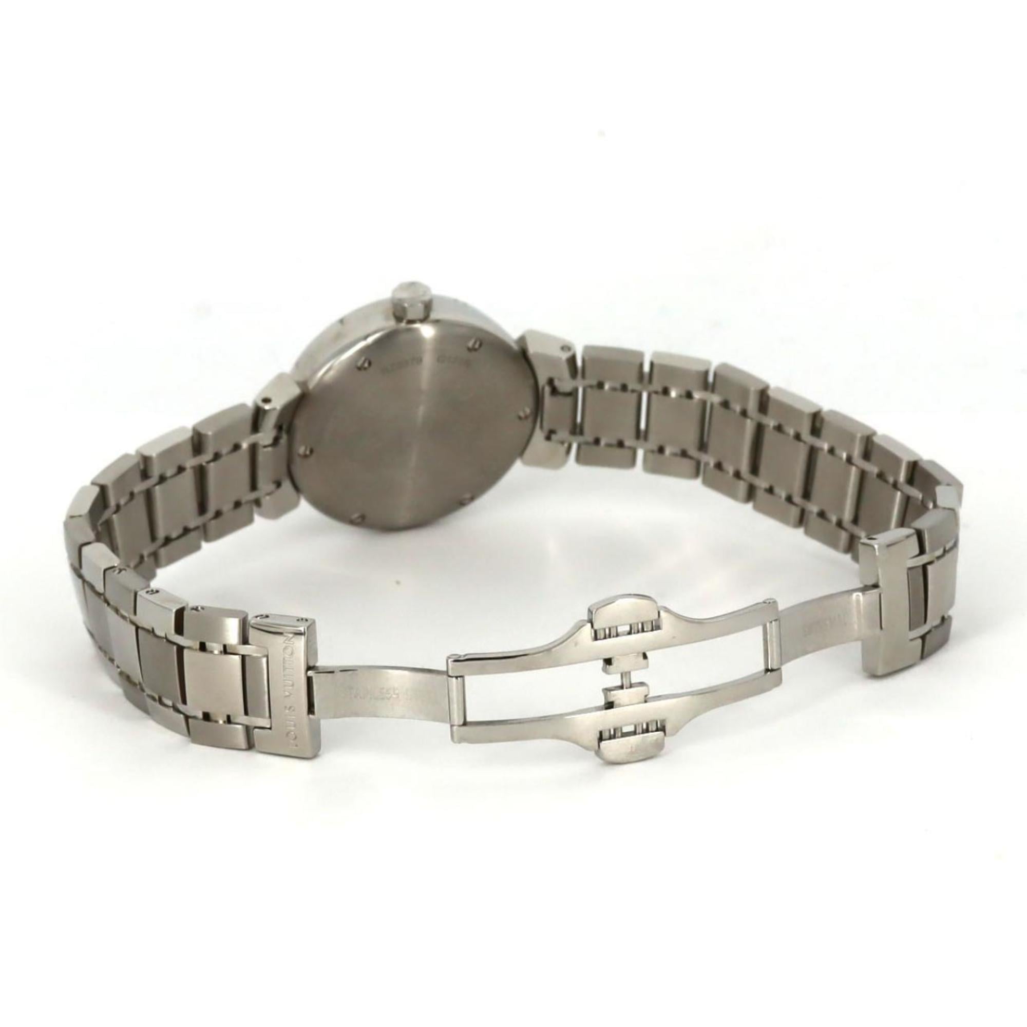 Louis Vuitton Tambour Q121N roestvrijstalen quartzhorloge