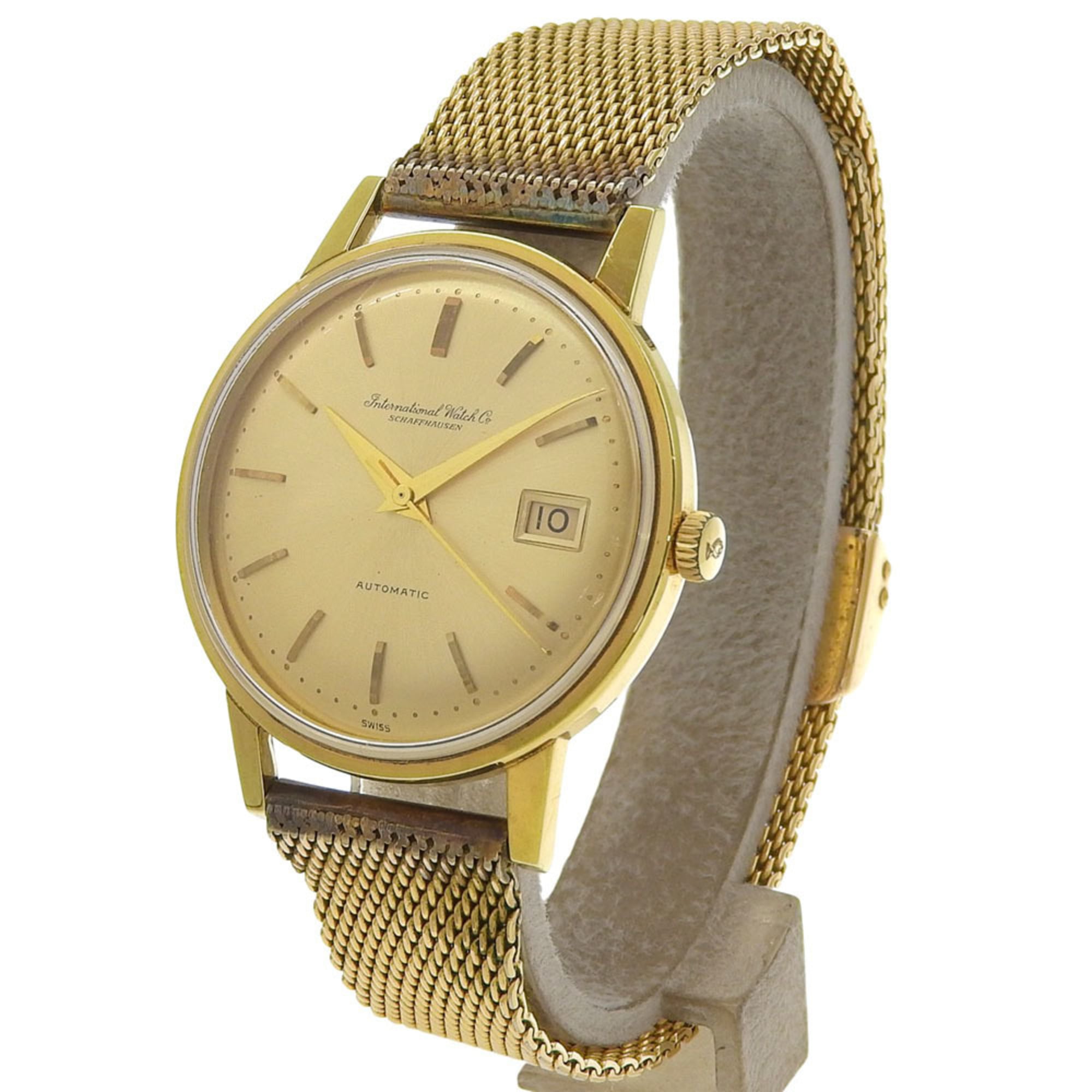 International Watch Company IWC Caliber 8541 Men's Automatic with Gold-Plated Analog Display and Gold Dial