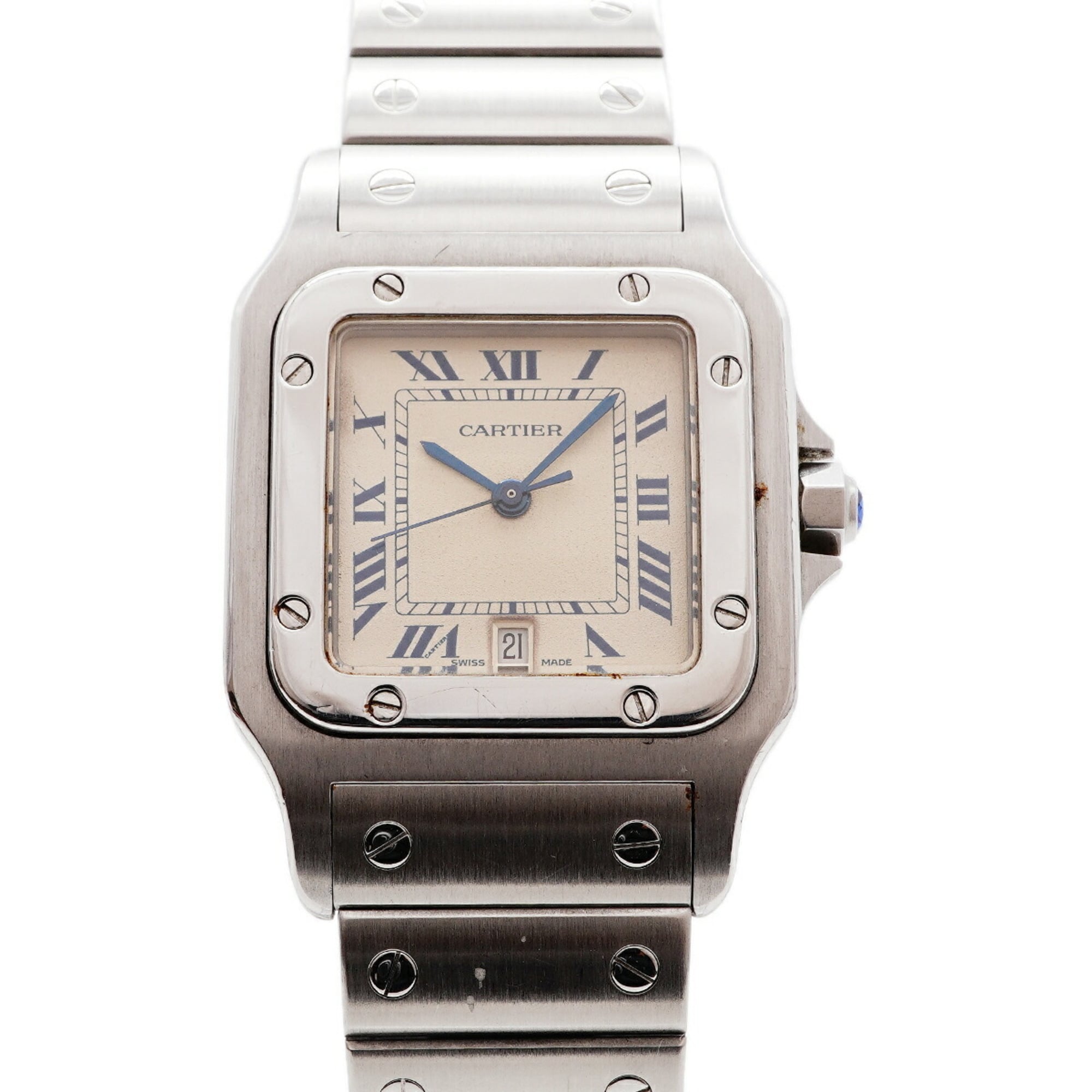 Cartier Santos Galbee LM W20018D6 Elfenbein Zifferblatt 29 mm Uhr