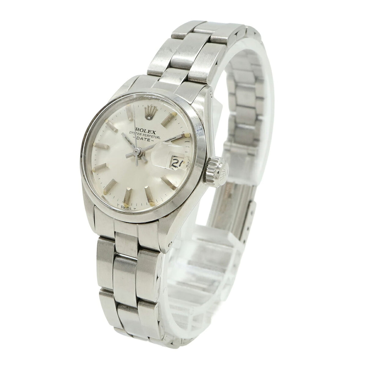 Rolex Oyster Perpetual Date 6516 Silver Dial 24mm Watch