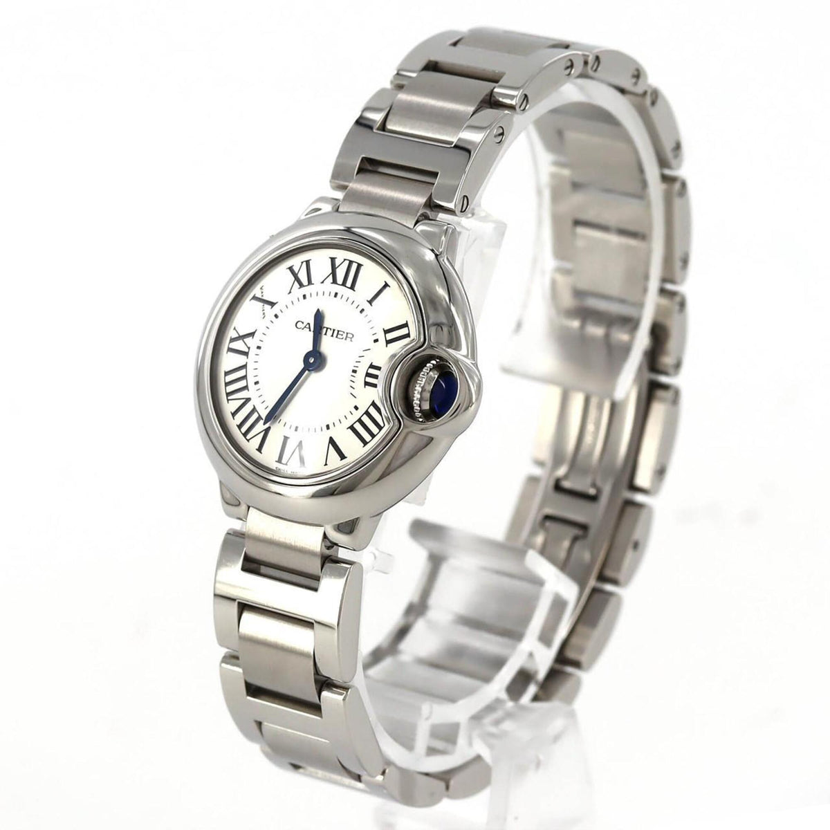 Montre Cartier Ballon Bleu SM W69010Z4, cadran argenté, 28 mm