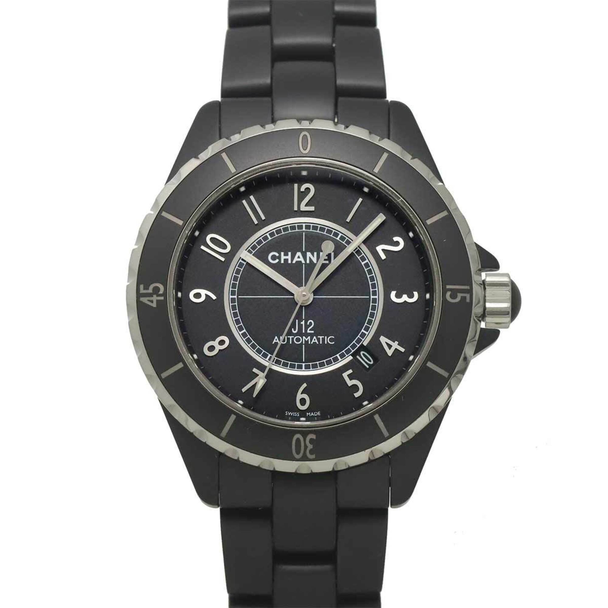 Chanel J12 42mm Men's Watch H3131 Matte Black Ceramic Date Automatic Self-winding