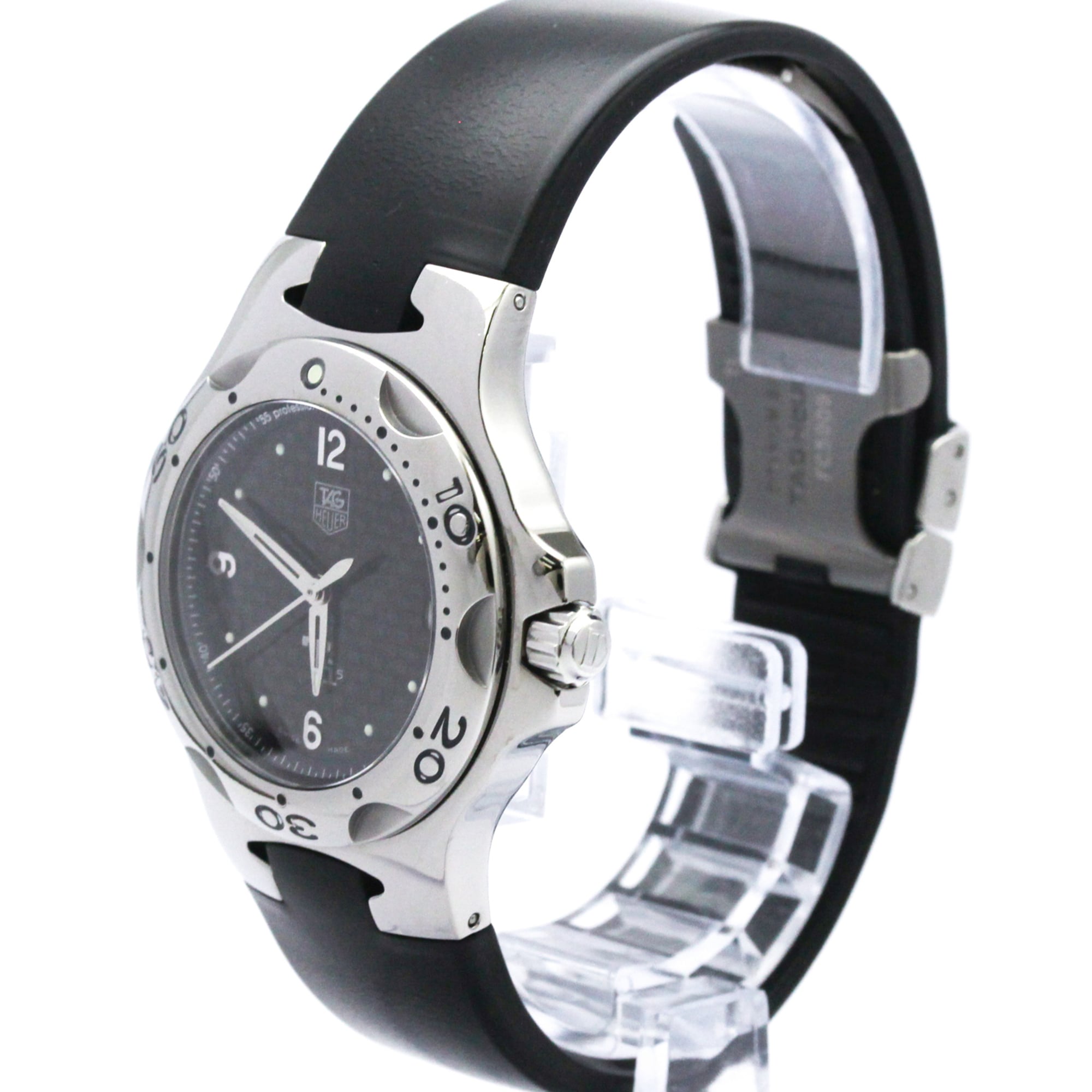 TAG HEUER Kirium Titanium Rubber Quartz Mens Watch WL1180 (å¤–è£…ä»•ä¸Šã’æ¸ˆã¿)