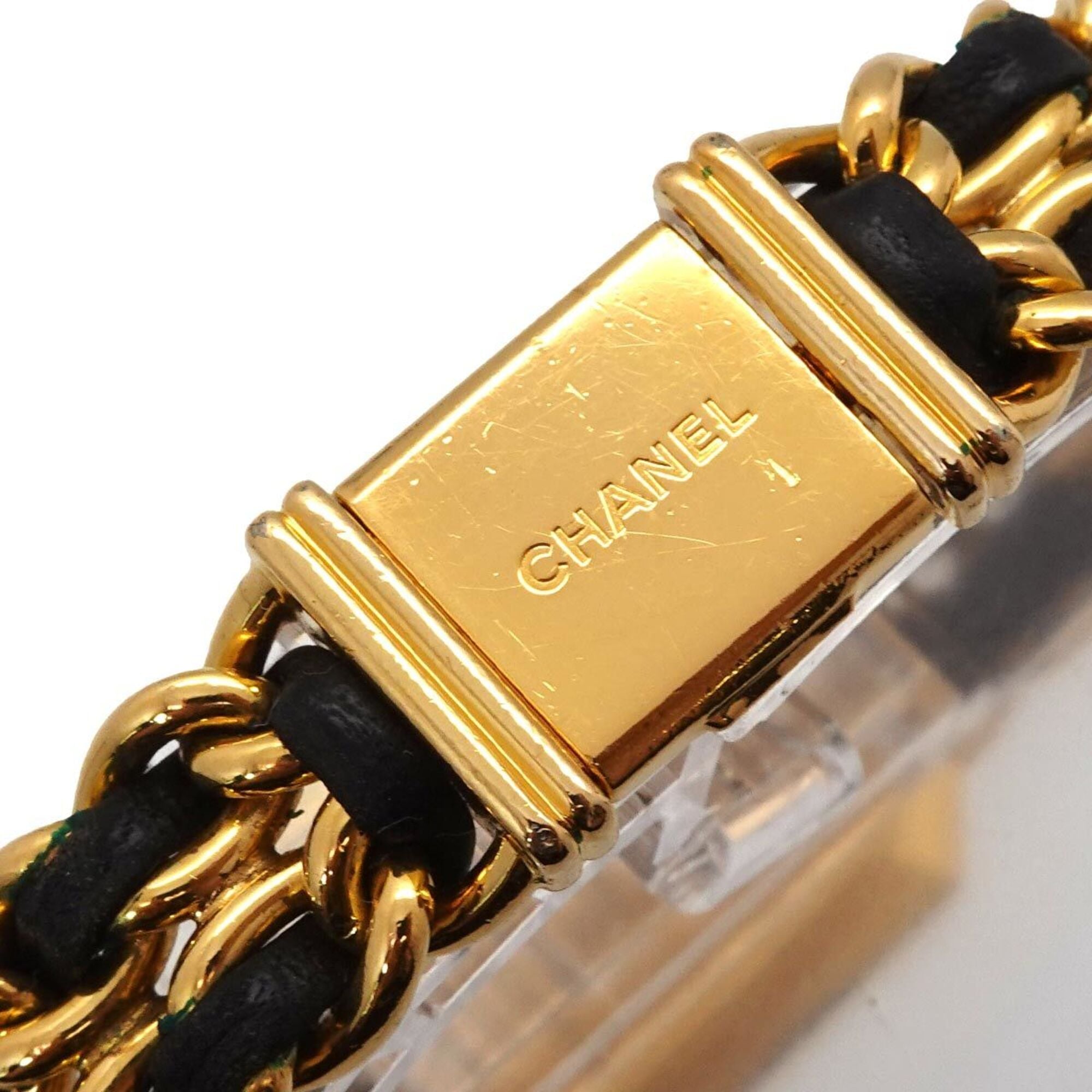 Chanel Premiere H0001 Women's Watch, Size M, Black & Gold, Quartz Movement.