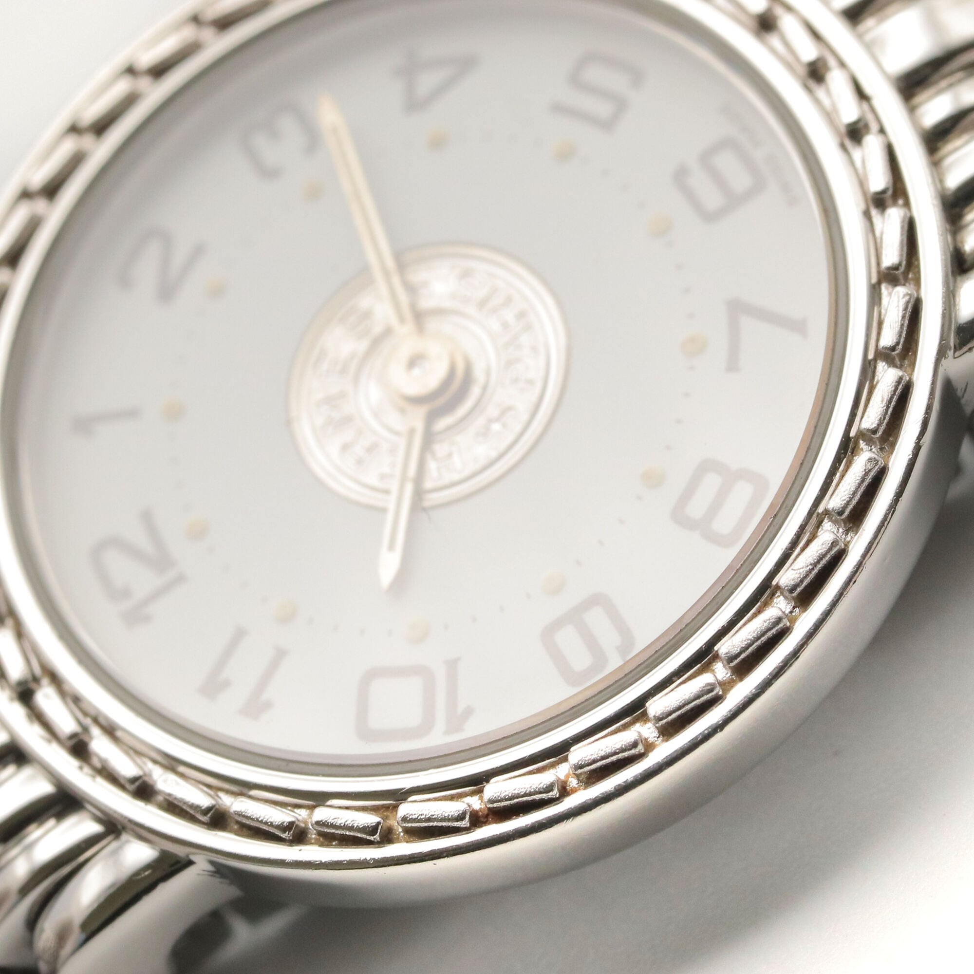 Montre Hermès HERMES Sellier en acier inoxydable pour femmeBlanc SE4.210