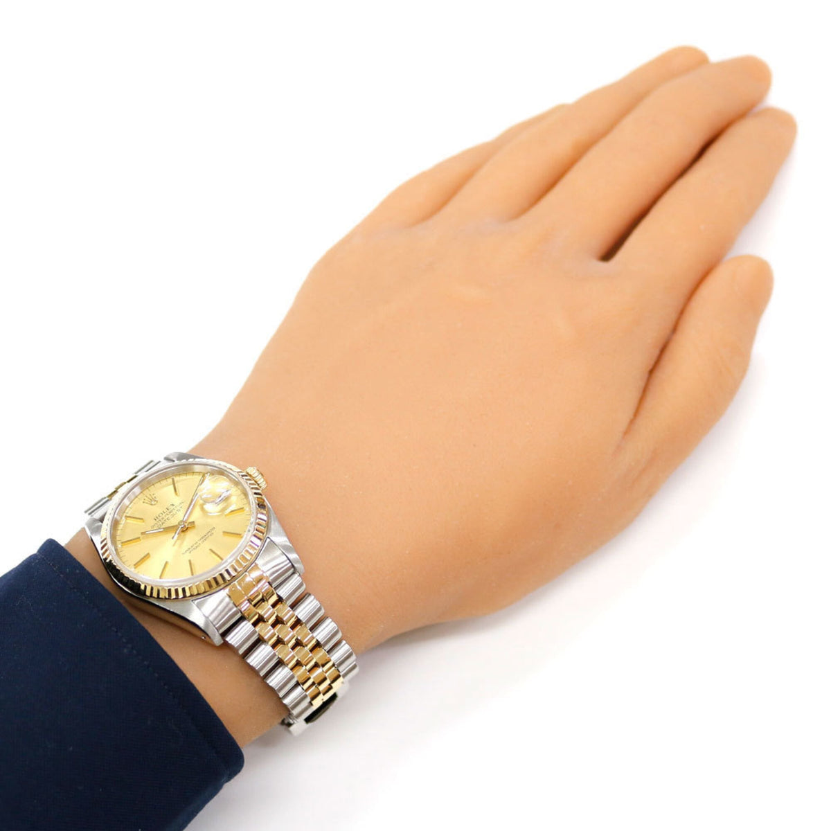 Rolex Datejust Oyster Perpetual 16233 Gold Dial 36mm Watch