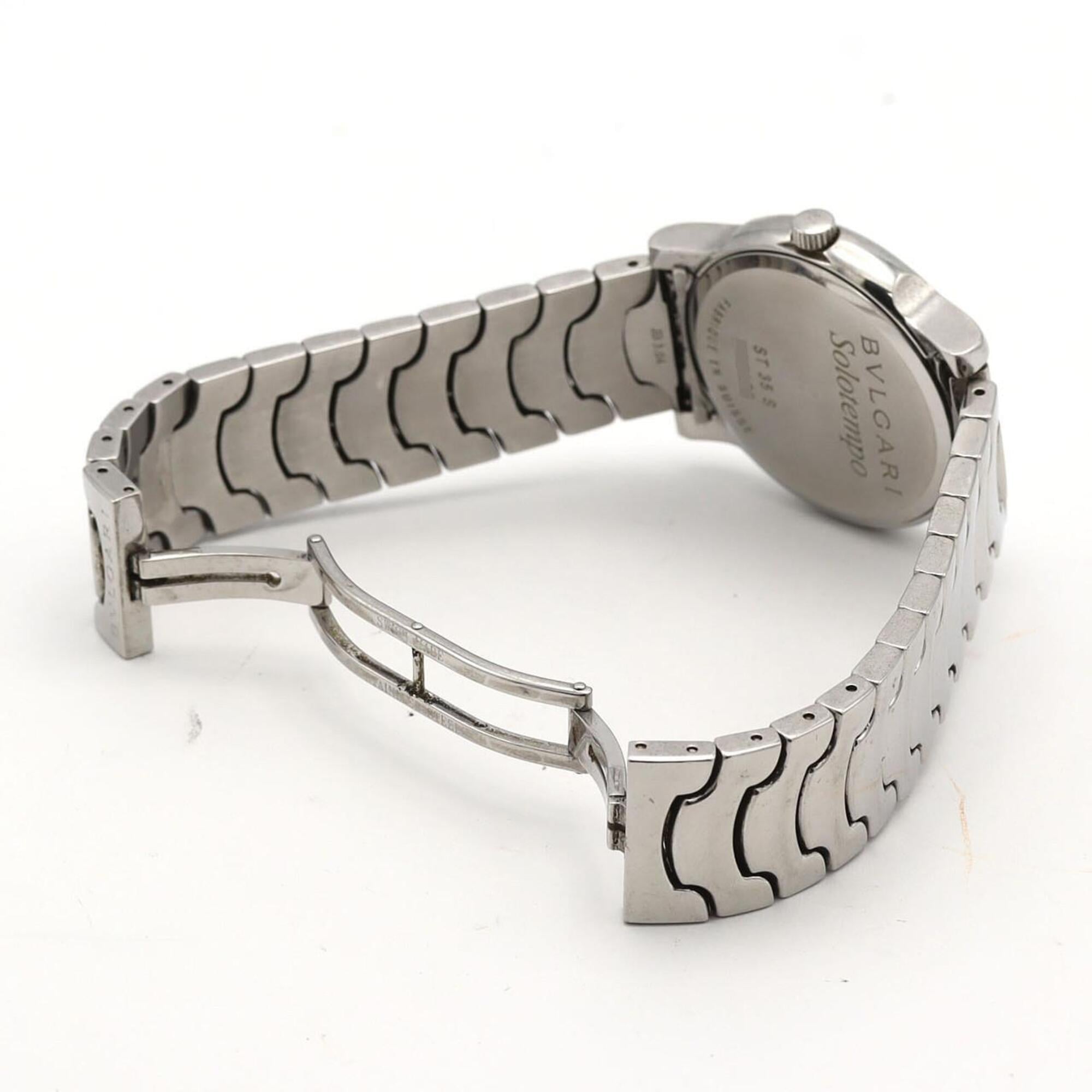 Bulgari Solotempo ST35S ST35C6SSD Stainless Steel Quartz Watch