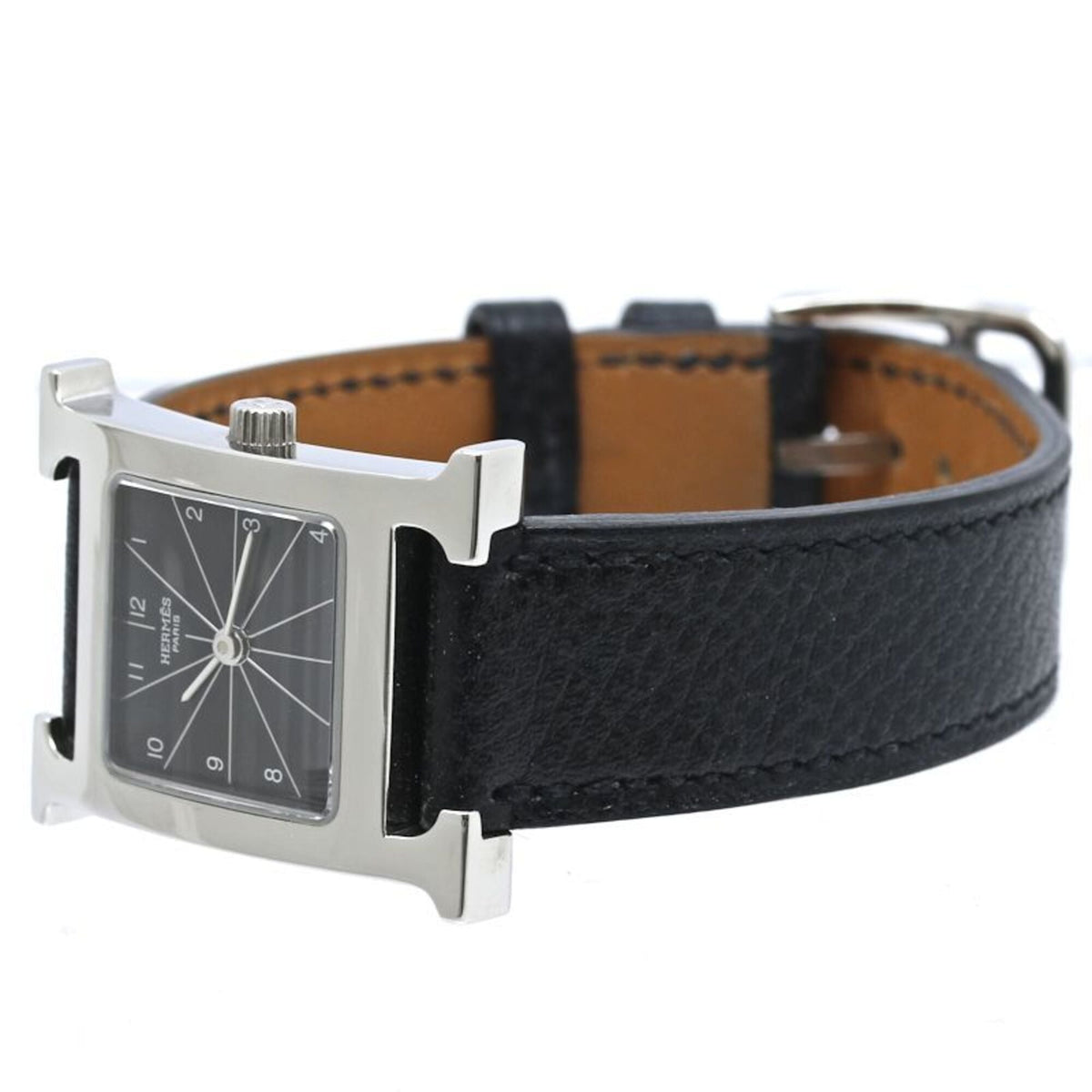 Montre Hermès H- HH1.210.361/UNO Noir avec cadran de 21 mm