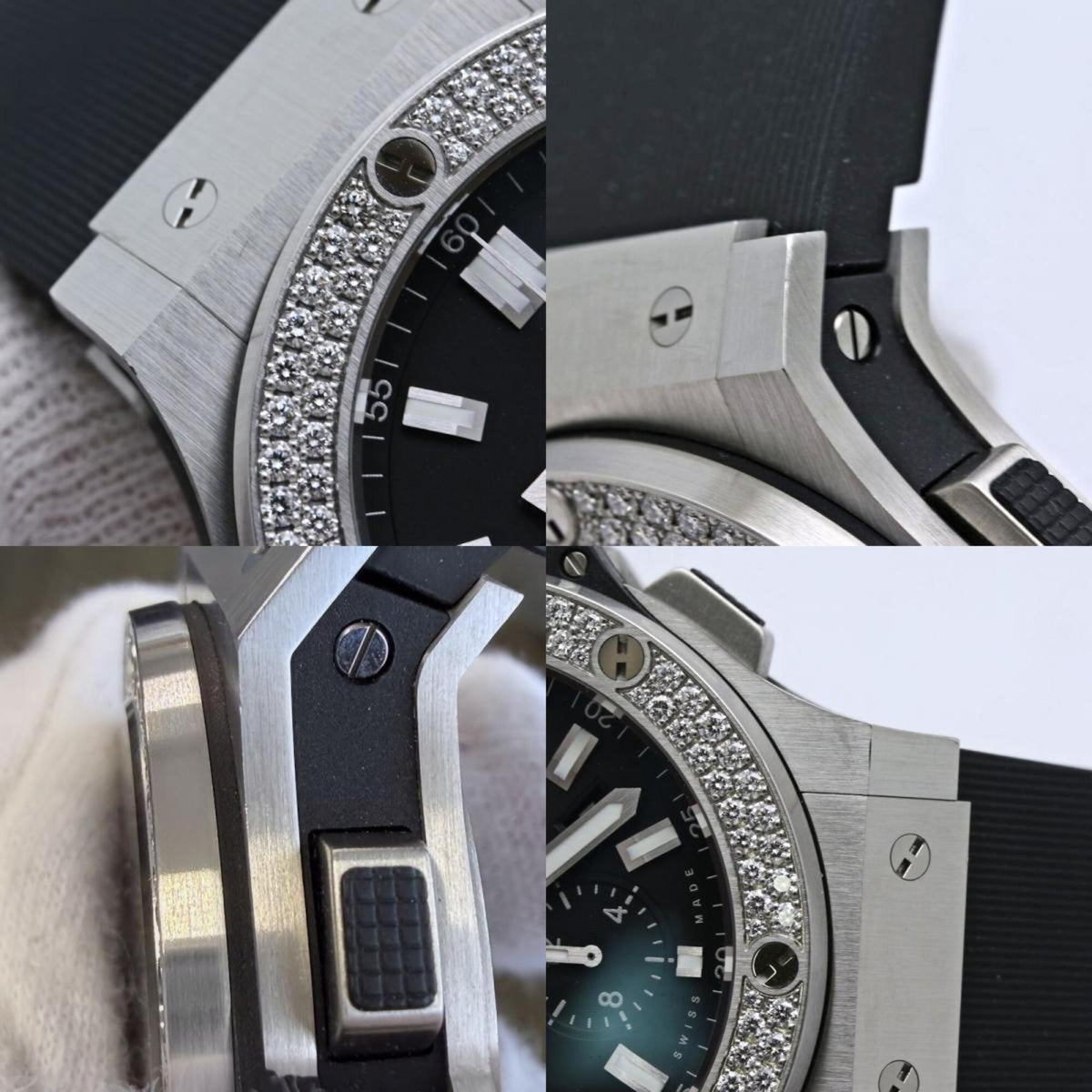 Hublot Big Bang Stahl Chronograph Diamant 301.SX.1170.RX.1104 Schwarz Zifferblatt 48 mm Uhr