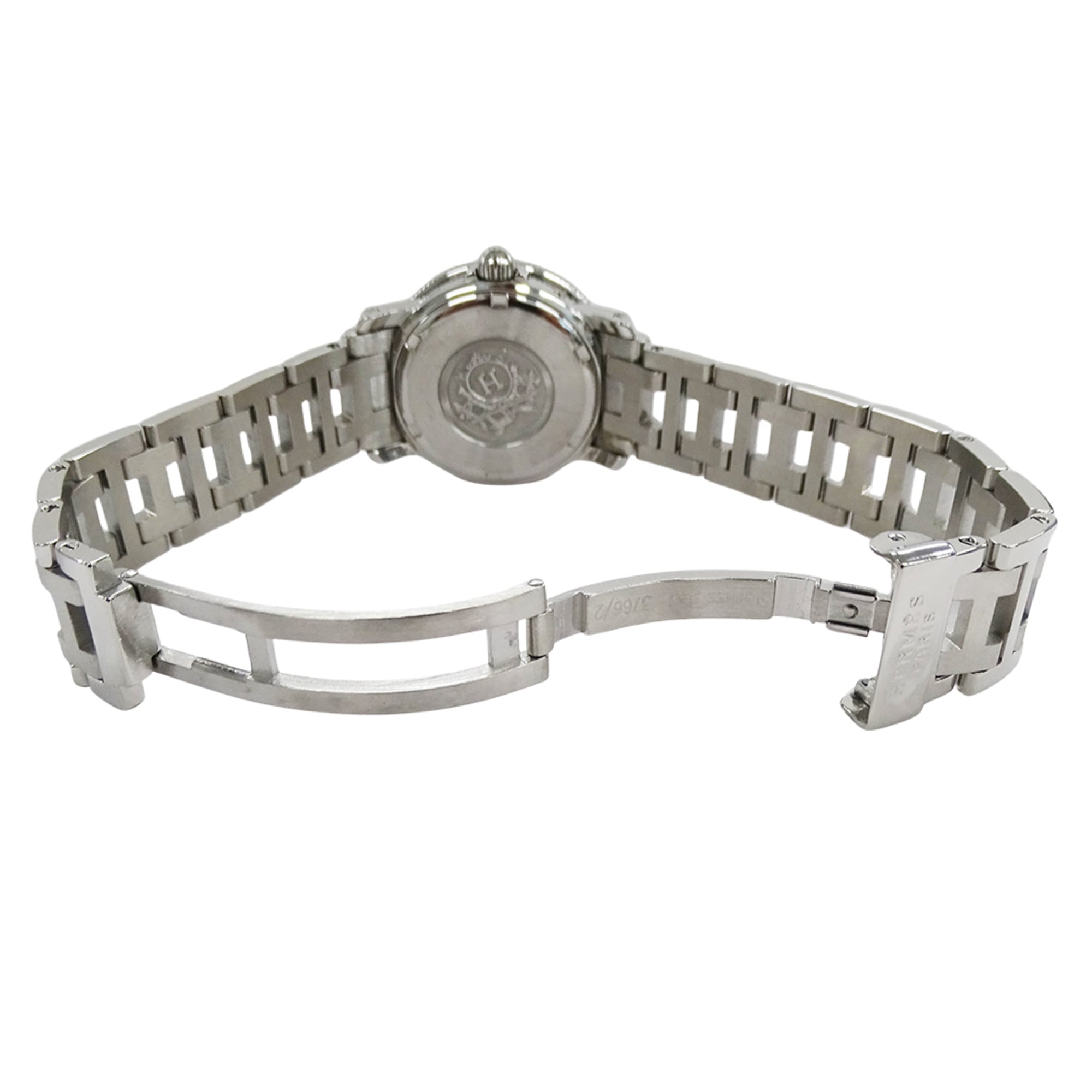 Hermes HERMES Women's Watch, Brand: Clipper Diver Date, Quartz, Stainless Steel (SS), CL5.210, Silver & White