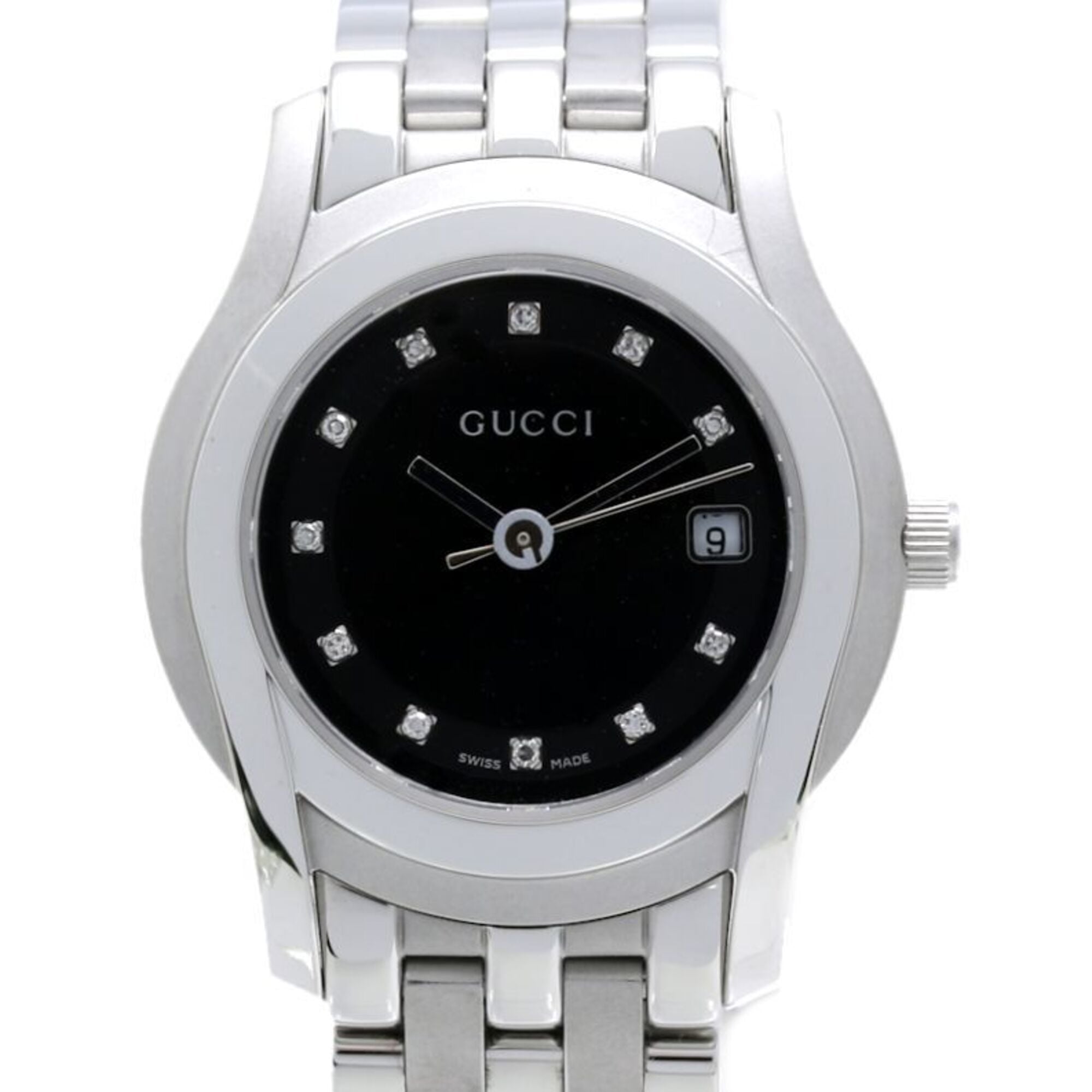 GUCCI G-Class 11-Diamond Watch YA055504 5500L Women's Stainless Steel 40444