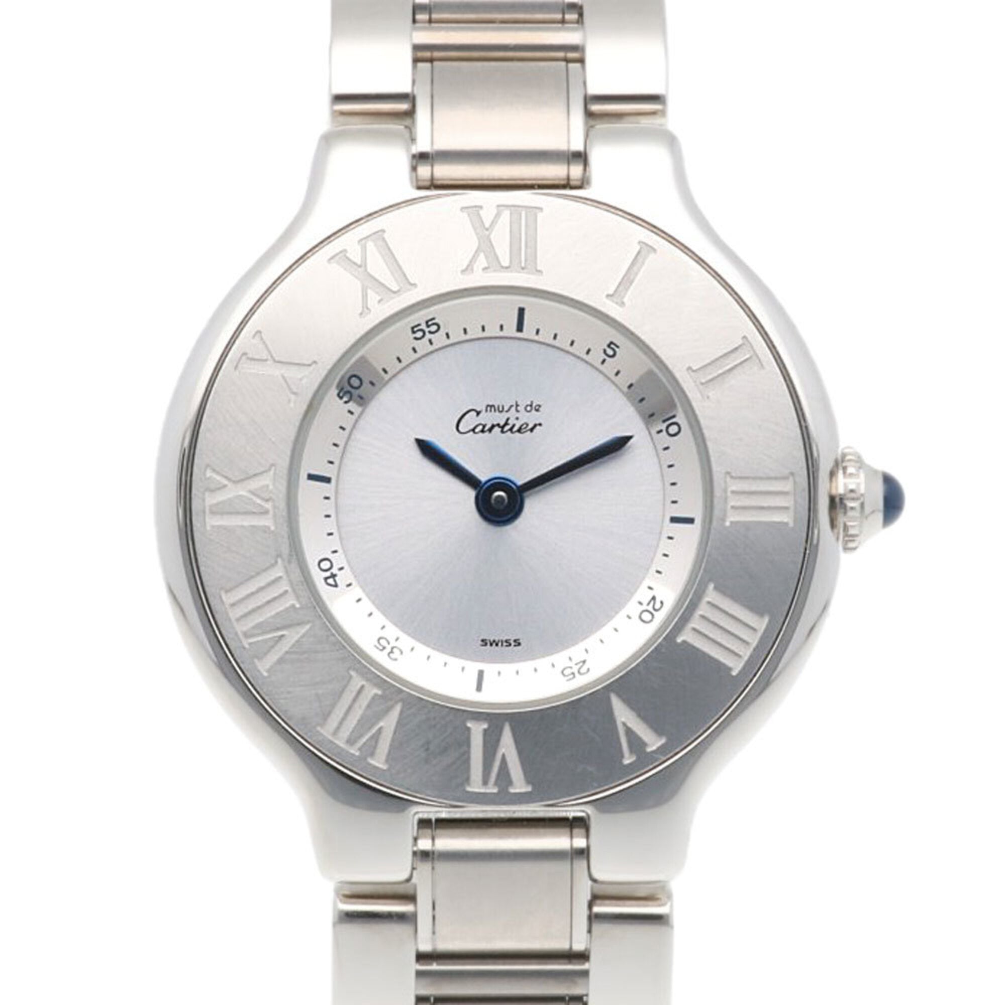 Cartier Must 21 Wristwatch, Stainless Steel 1340 Quartz, Polished, Ladies' Watch.