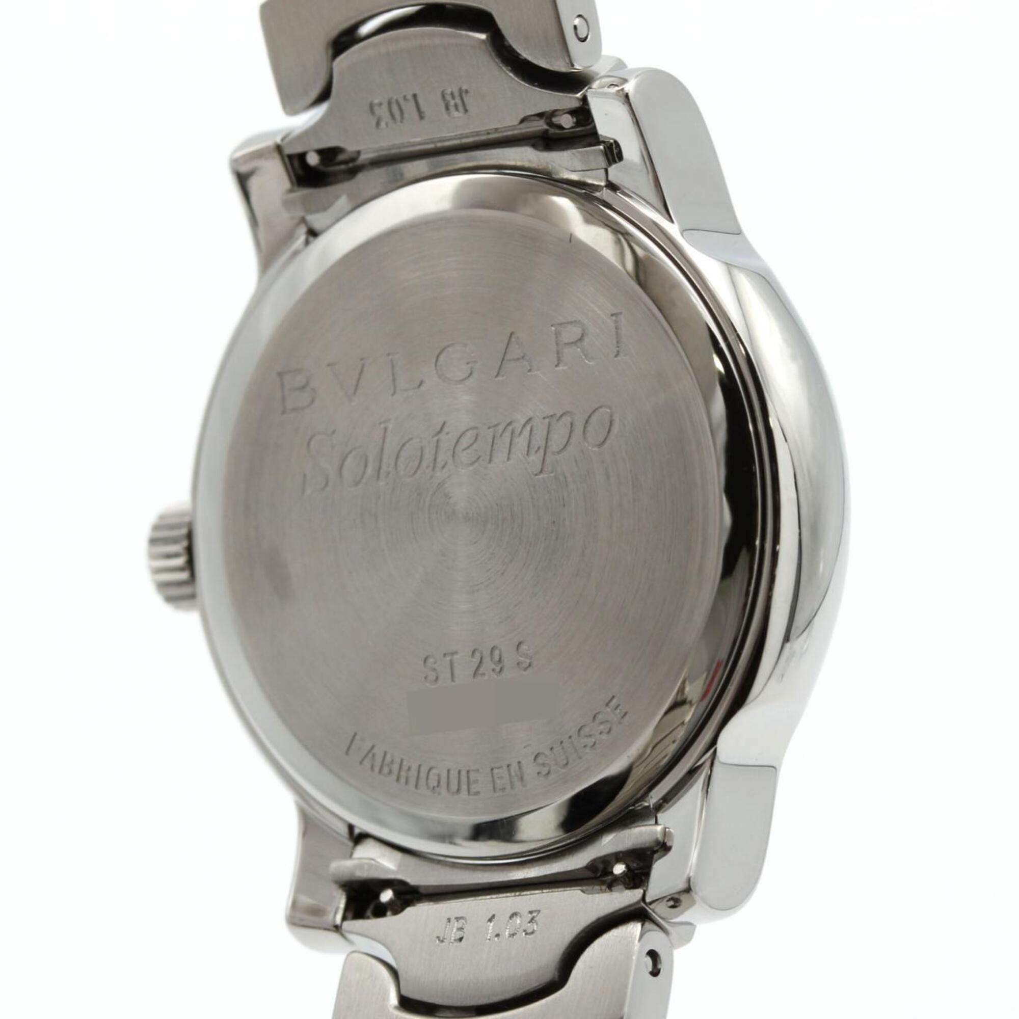 Montre Bulgari Solotempo ST29S ST29BSSD en acier inoxydable Quartz