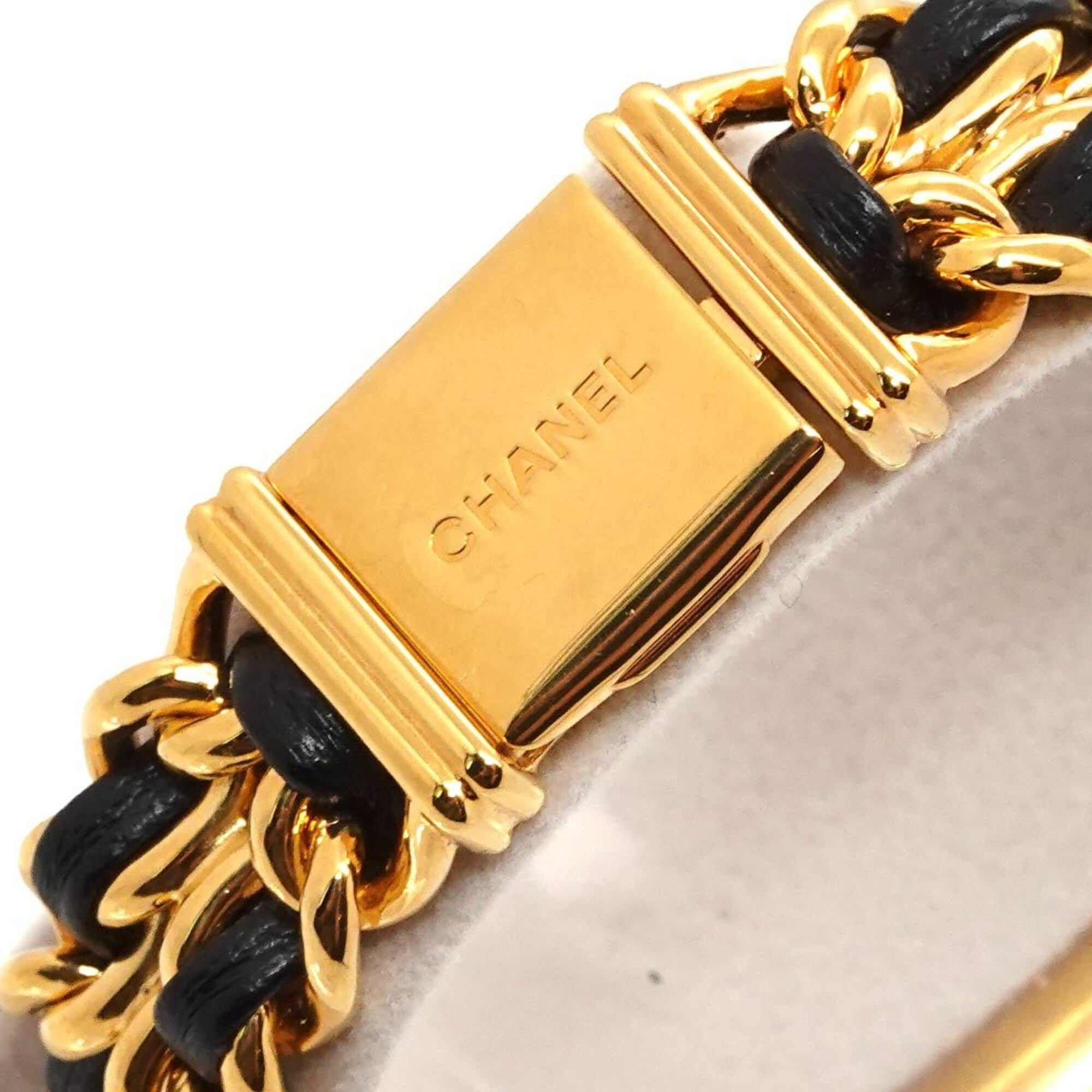 Chanel Premiere S-size H0001 Wo Black Gold Quartz