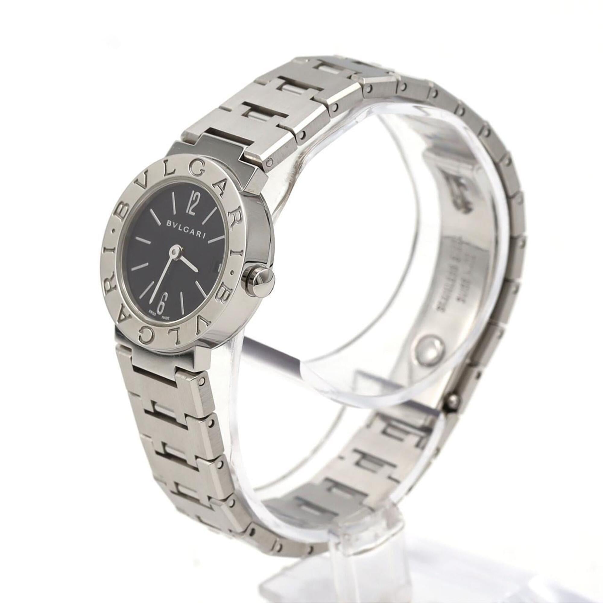 Bulgari BB23SSD BB23SS/BB23SSD Black Dial 23mm Watch