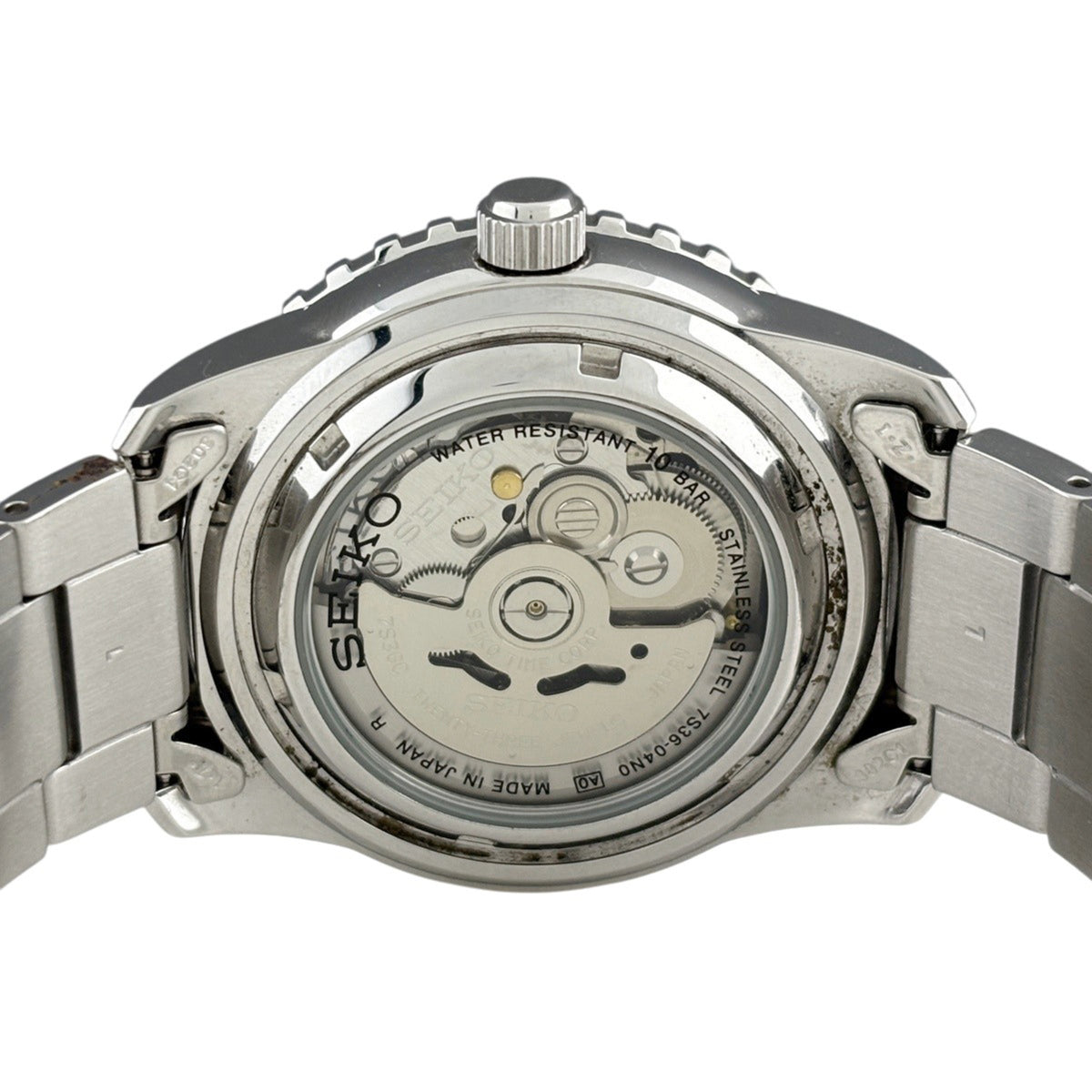 Seiko 5 Sports 7S36-04N0 horloge met zwarte wijzerplaat, 42 mm