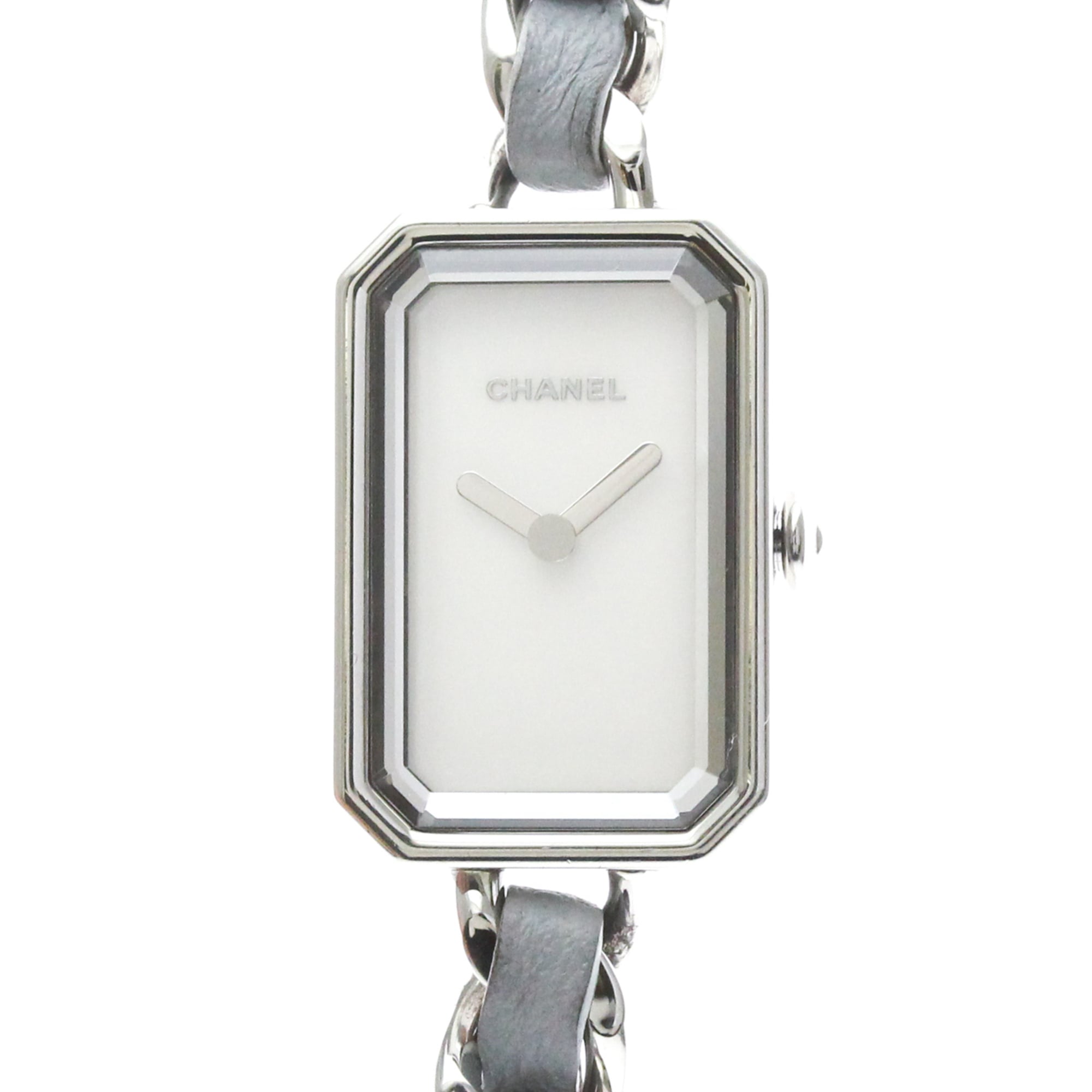 CHANEL Premiere Lock Steel Leather Quartz Ladies Wacth H4327